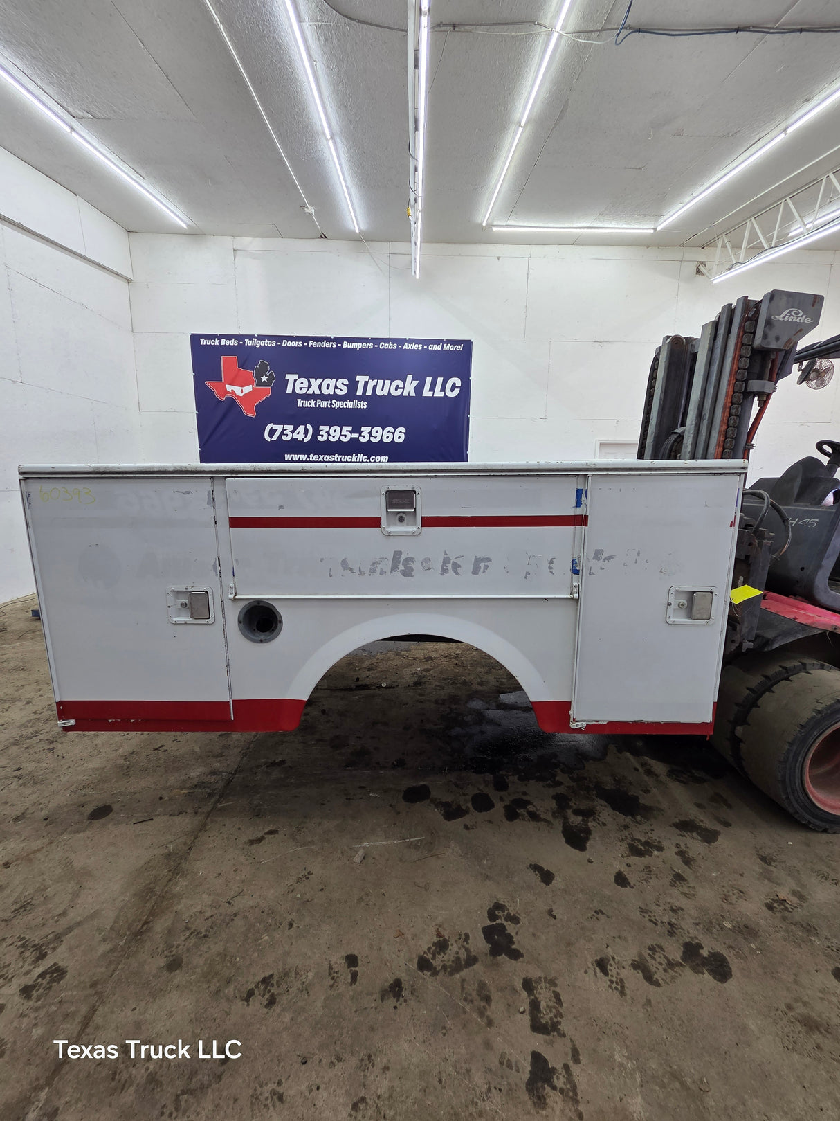 8' Steel Utility Service Body Truck Single Rear Wheel Utility Bed Universal