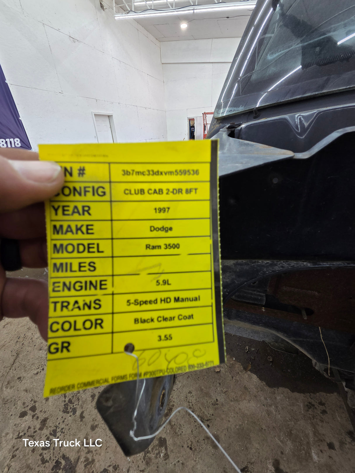 1994-2002 Dodge Ram 1500 2500 3500 2nd Gen Cummins 2 Door Extended Cab