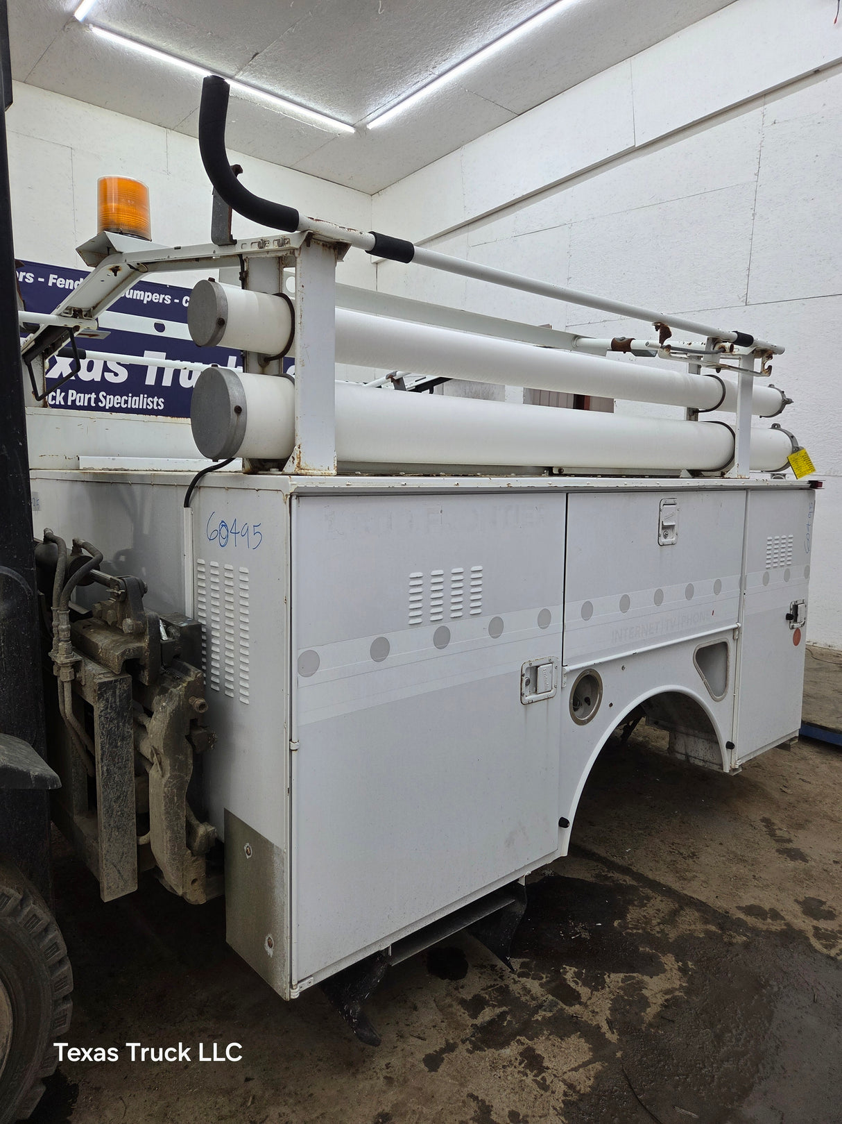 8' Steel Utility Service Body Truck Single Rear Wheel Utility Bed Universal