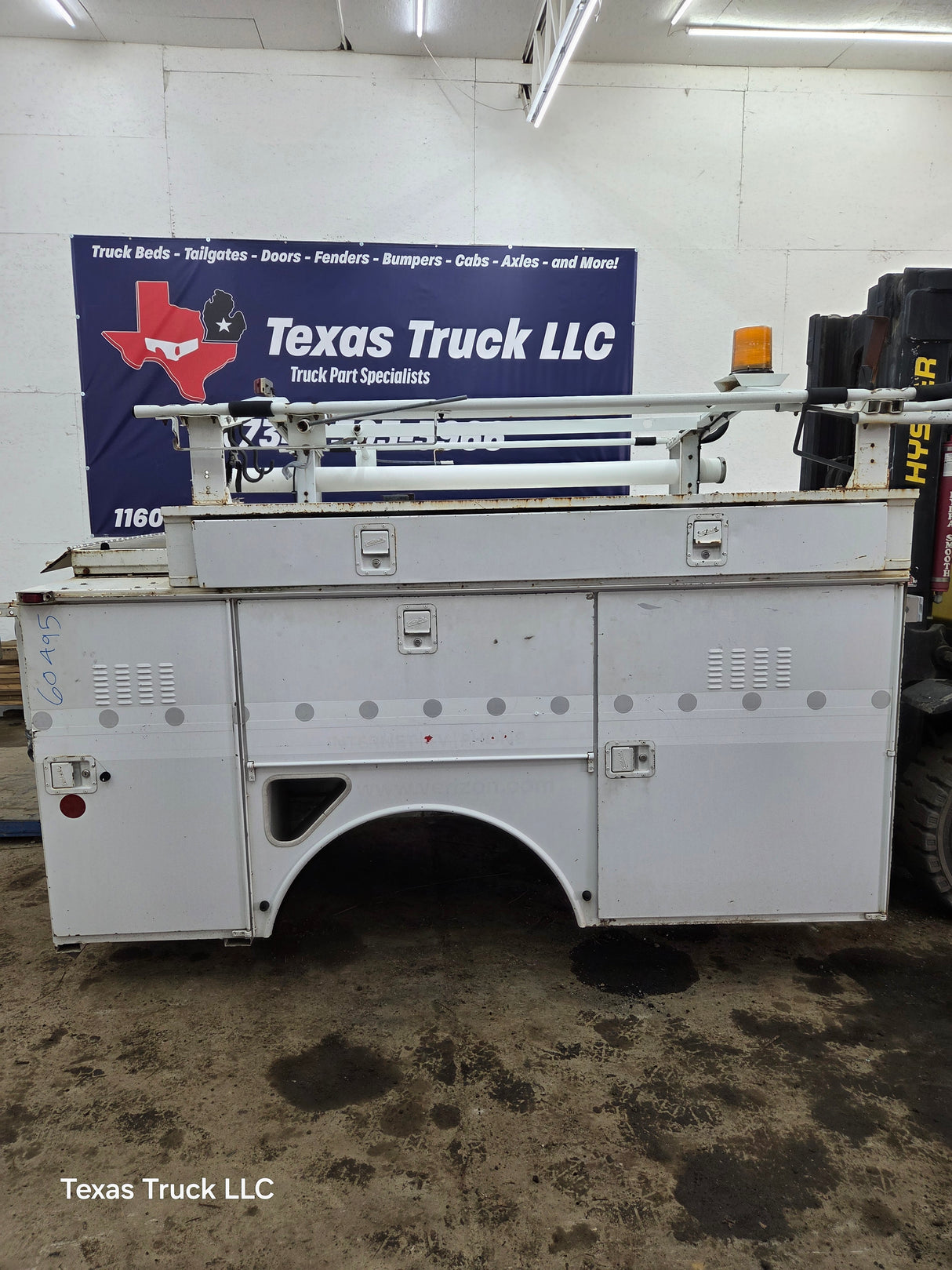 8' Steel Utility Service Body Truck Single Rear Wheel Utility Bed Universal