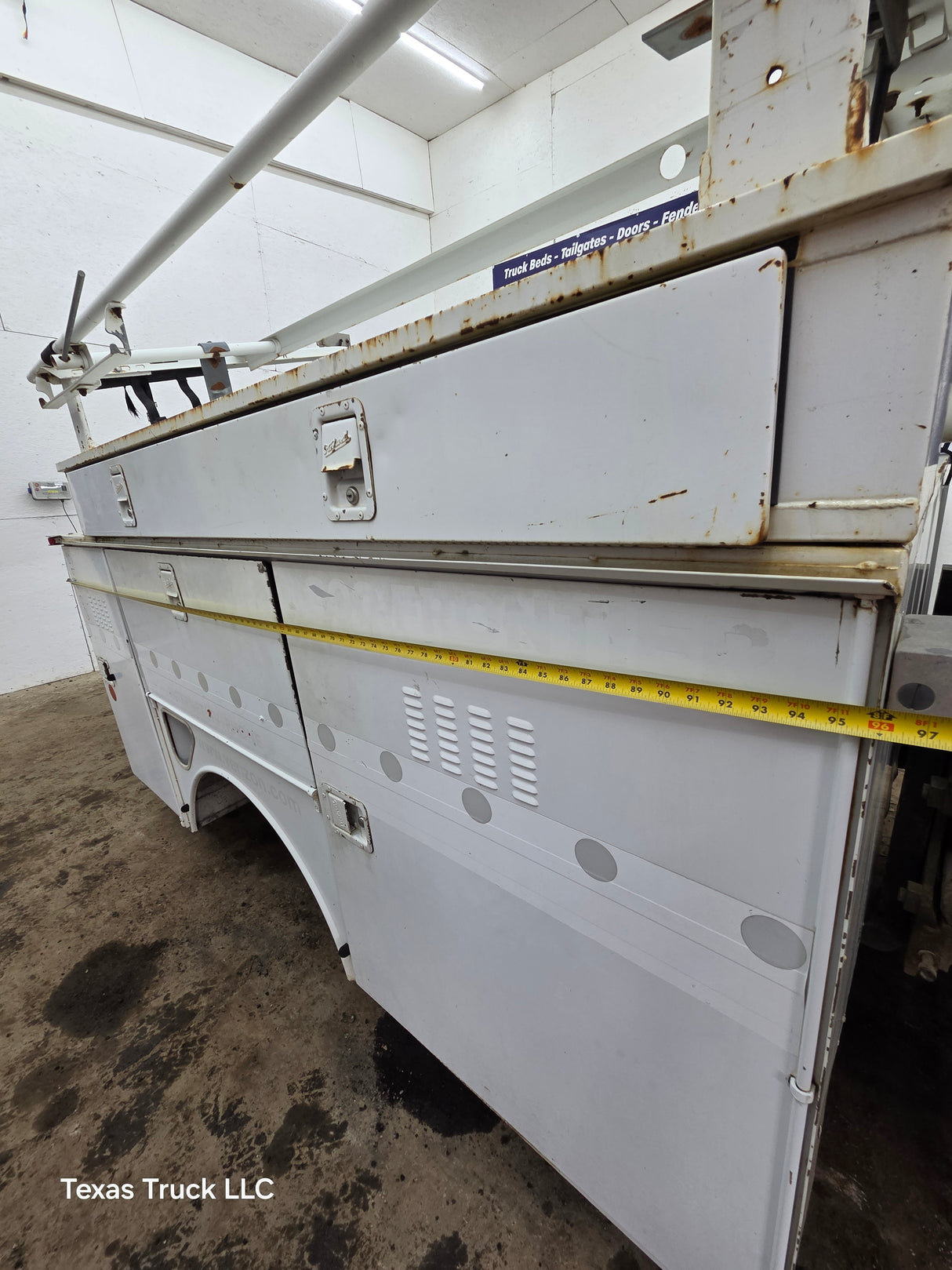 8' Steel Utility Service Body Truck Single Rear Wheel Utility Bed Universal
