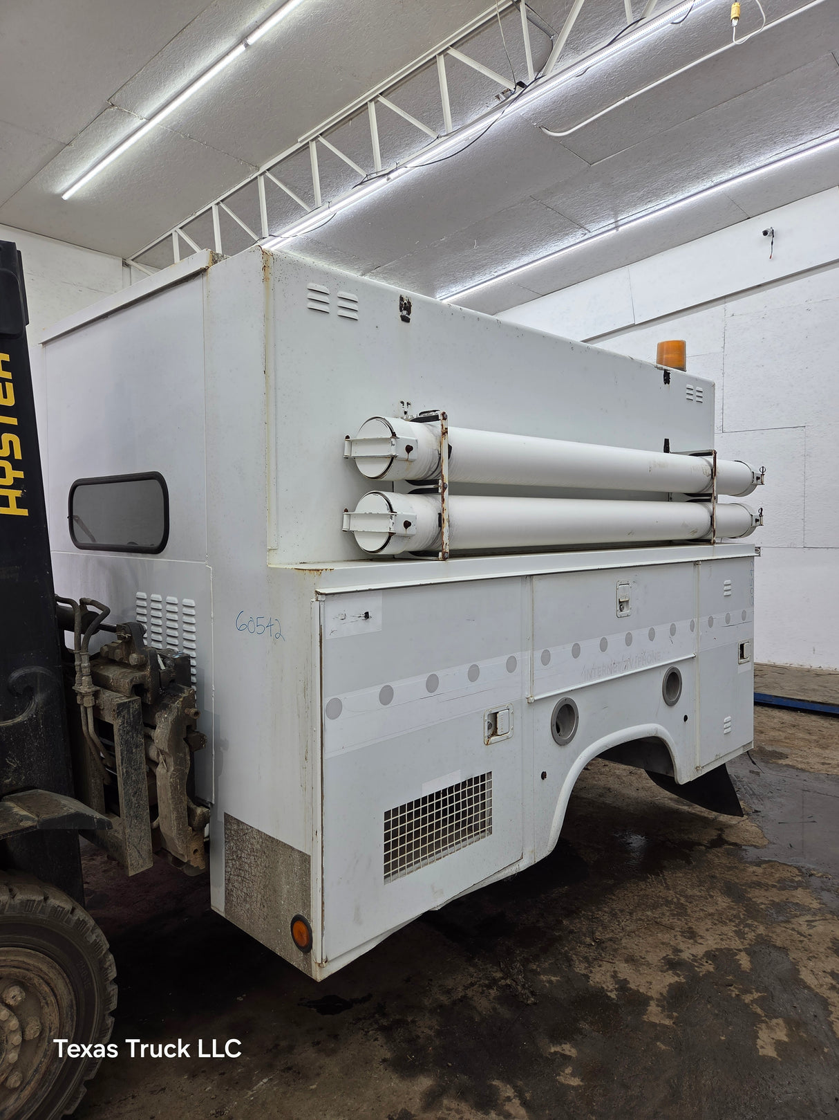 9' Steel High Rise Service Body For Dual Rear Wheel Truck Universal Utility Bed Built in Generator