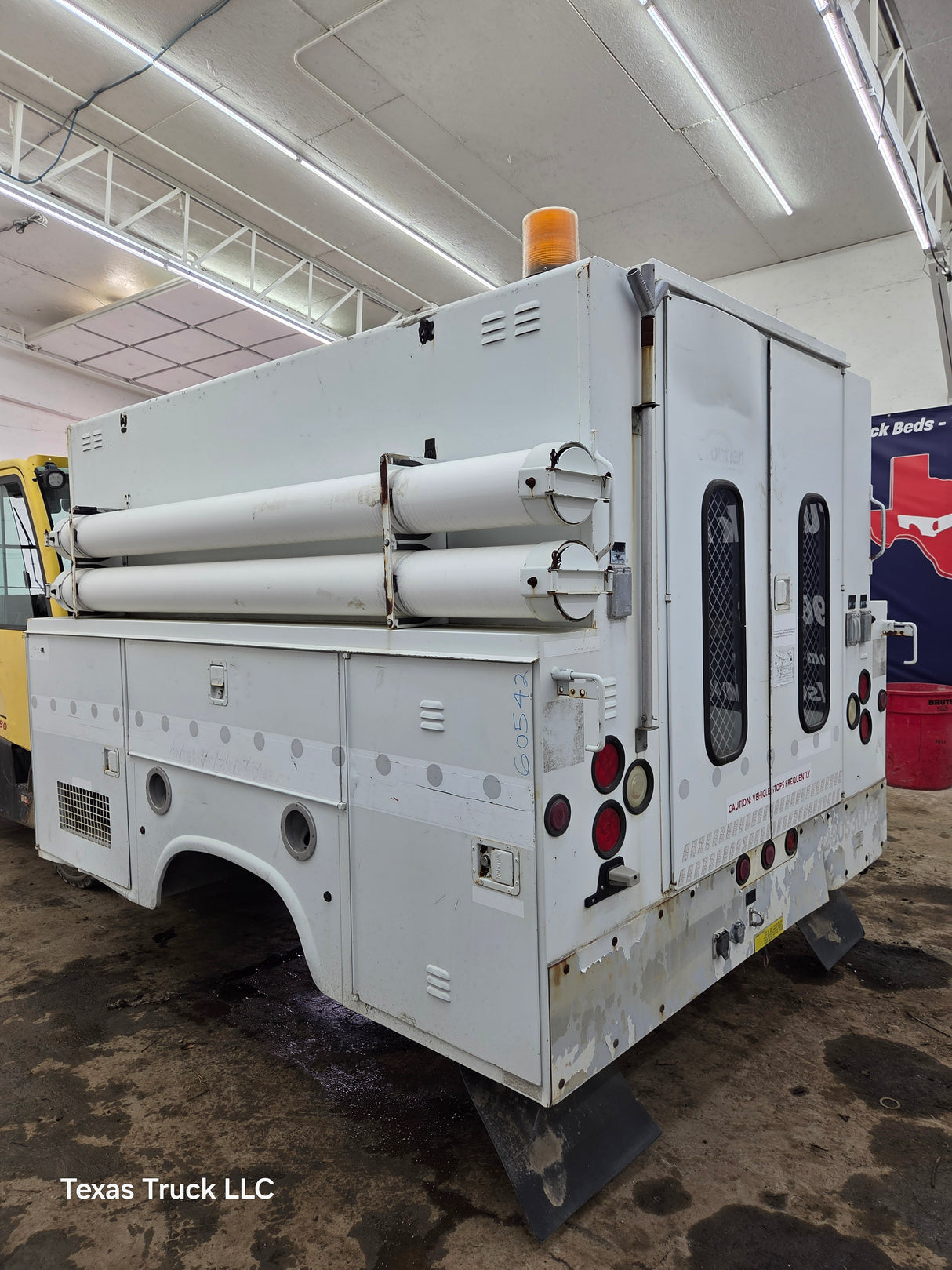 9' Steel High Rise Service Body For Dual Rear Wheel Truck Universal Utility Bed Built in Generator