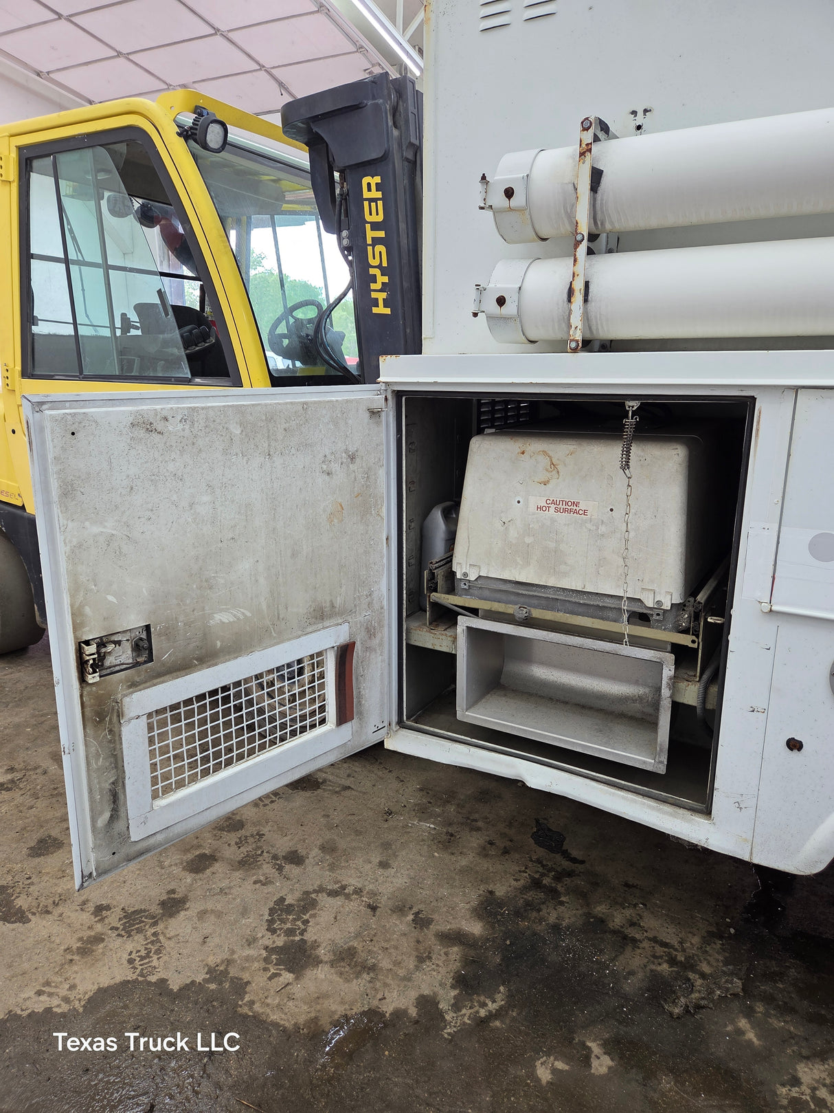 9' Steel High Rise Service Body For Dual Rear Wheel Truck Universal Utility Bed Built in Generator