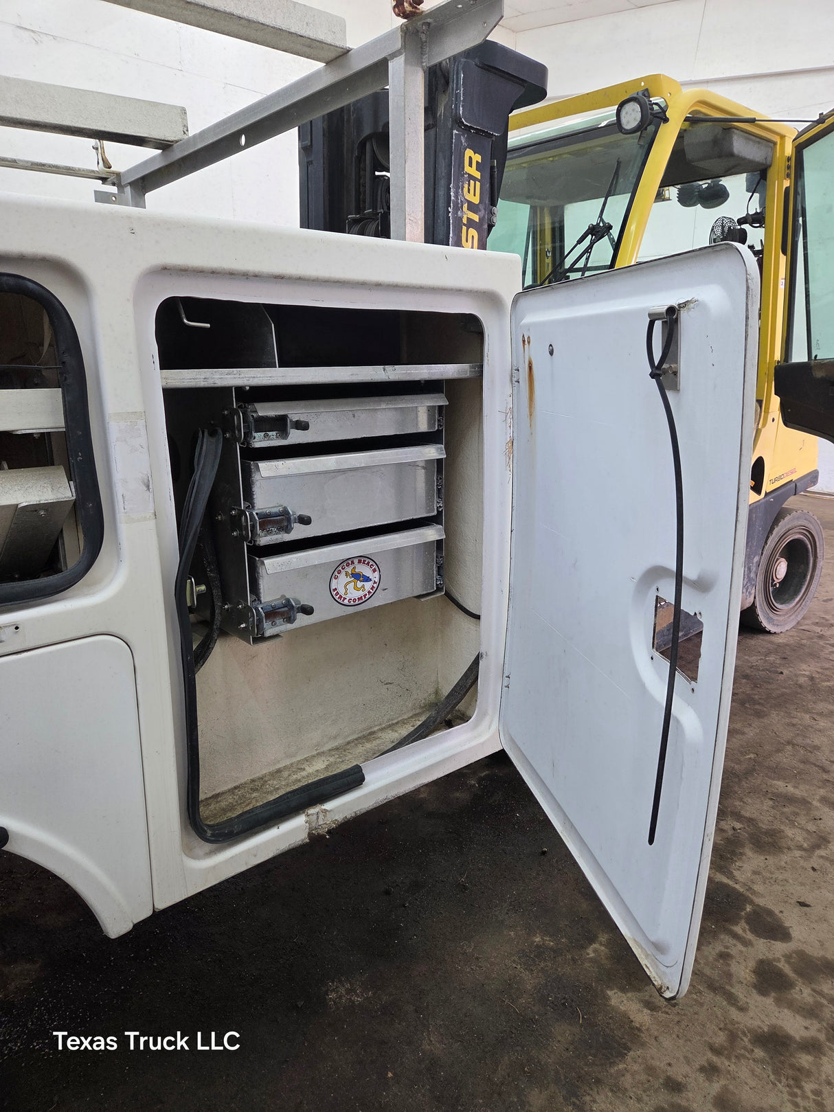 8' Fiberglass Utility Service Body With Generator Single Rear Wheel Truck Utility Bed Universal
