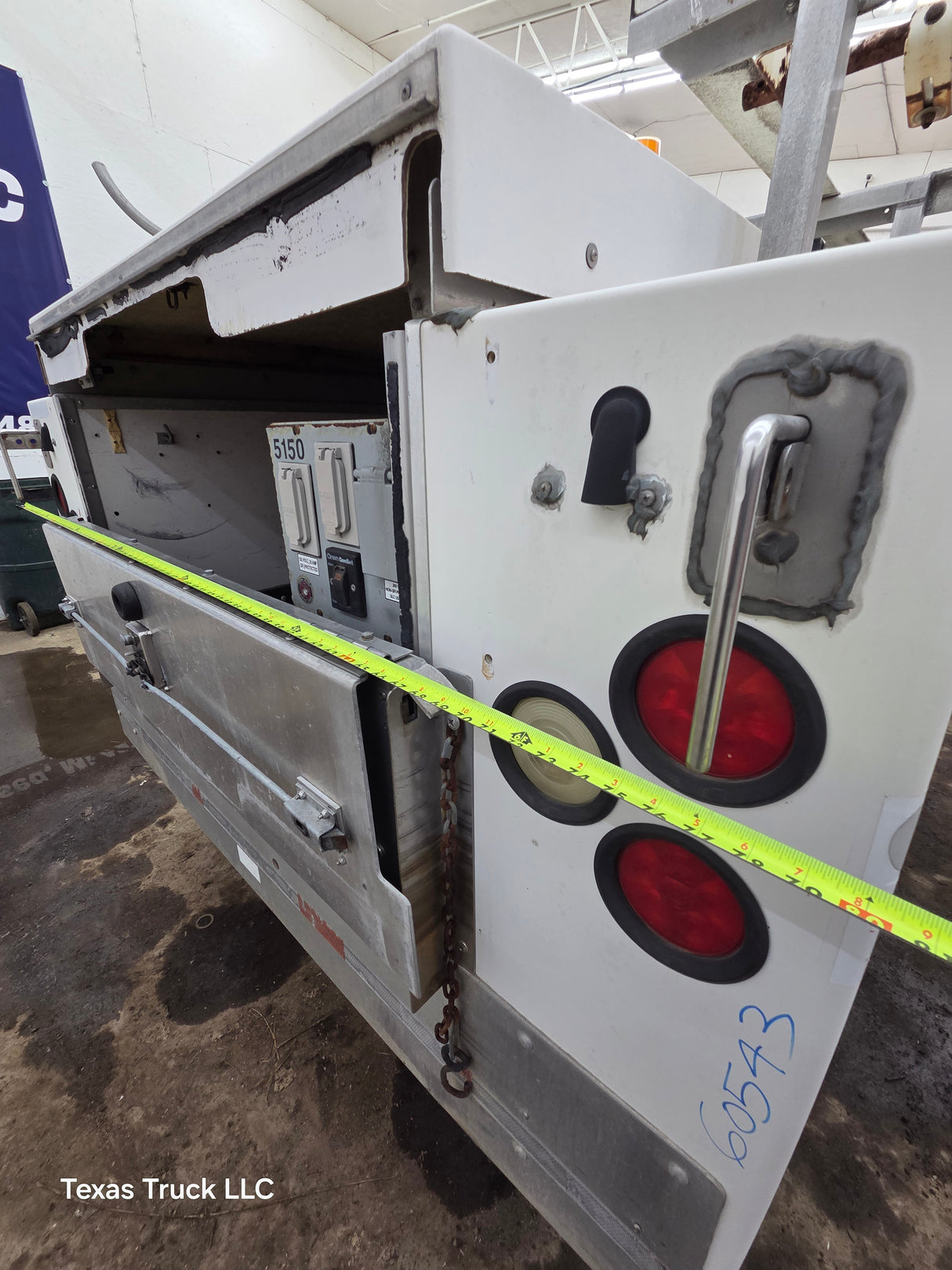8' Fiberglass Utility Service Body With Generator Single Rear Wheel Truck Utility Bed Universal