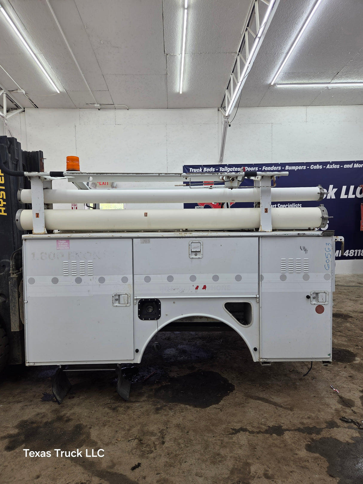 8' Steel Utility Service Body Truck Single Rear Wheel Utility Bed Universal