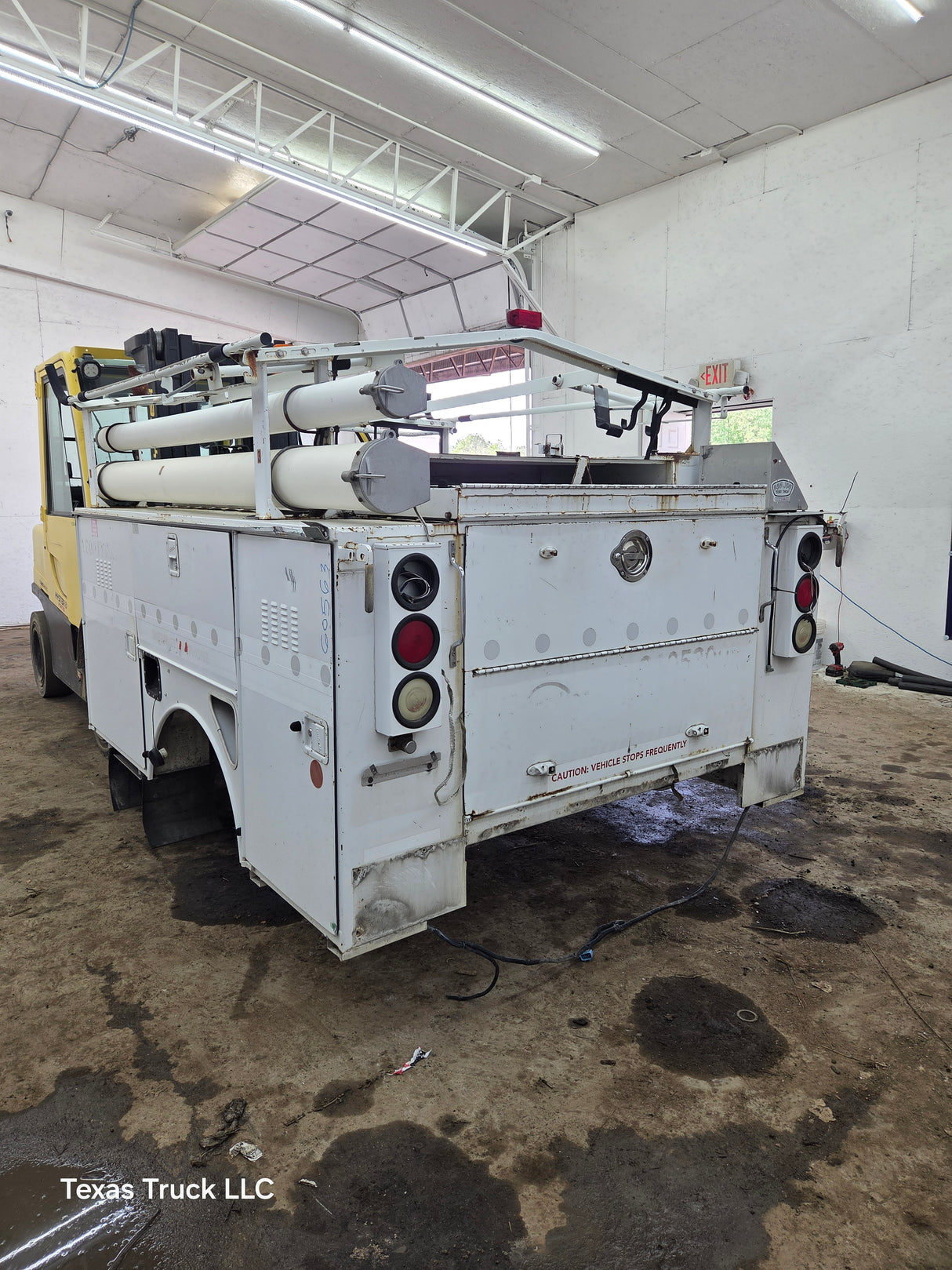 8' Steel Utility Service Body Truck Single Rear Wheel Utility Bed Universal