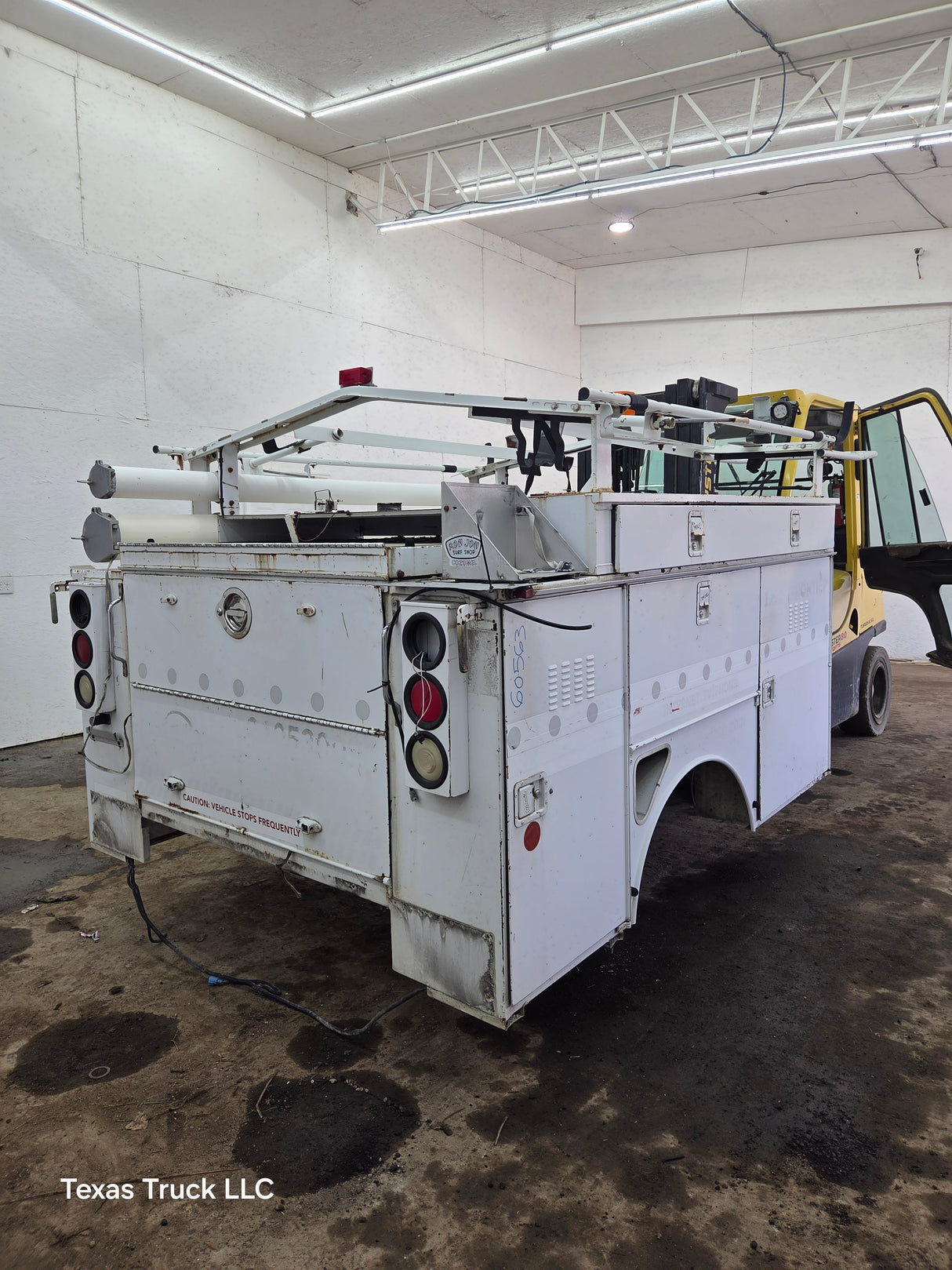 8' Steel Utility Service Body Truck Single Rear Wheel Utility Bed Universal