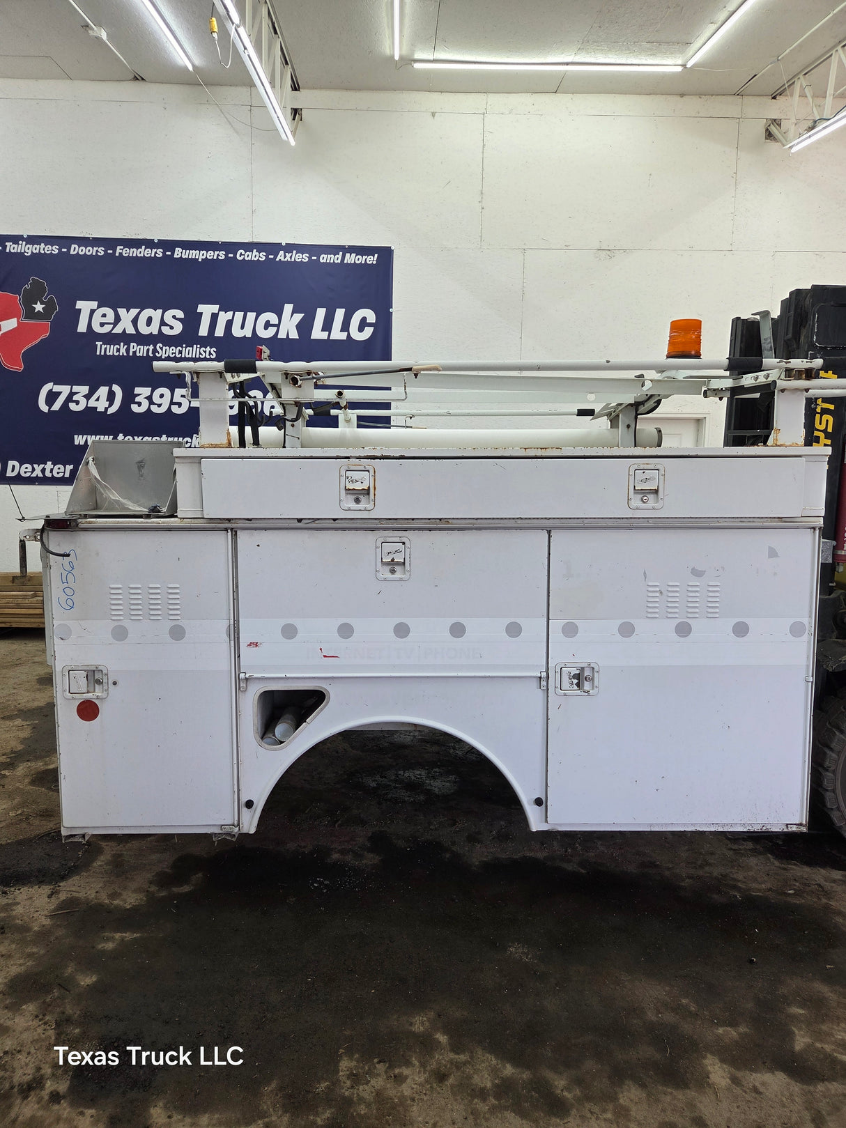 8' Steel Utility Service Body Truck Single Rear Wheel Utility Bed Universal