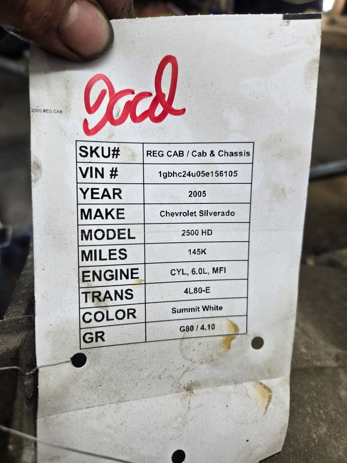 2000-2006 Chevrolet GMC 6.0L 4L80E 2wd AUTOMATIC TRANSMISSION 2500HD 3500HD