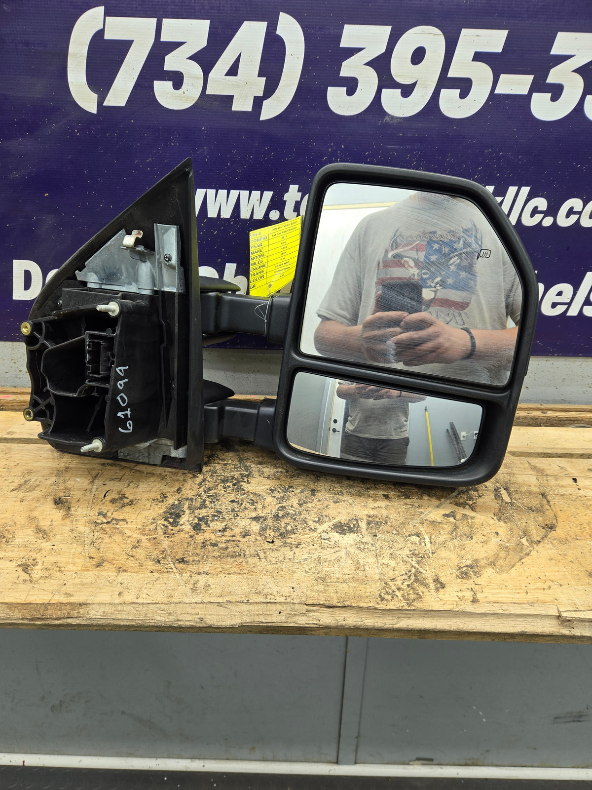 2017-2022 Ford Super Duty F250 F350 F450 F550 RH Passenger Side Power Telescope Heated Towing Mirror OEM