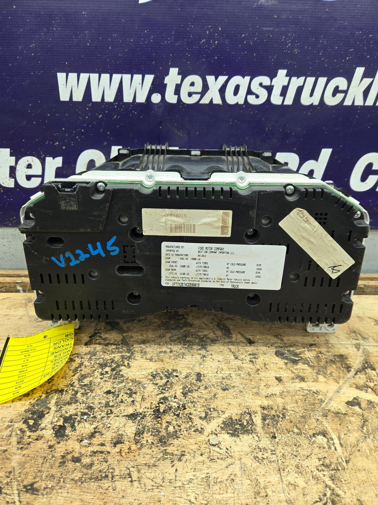 2015 Ford Super Duty F250 F350 6.7L Instrument Cluster Gauge Speedometer - CC3T-10849-KC