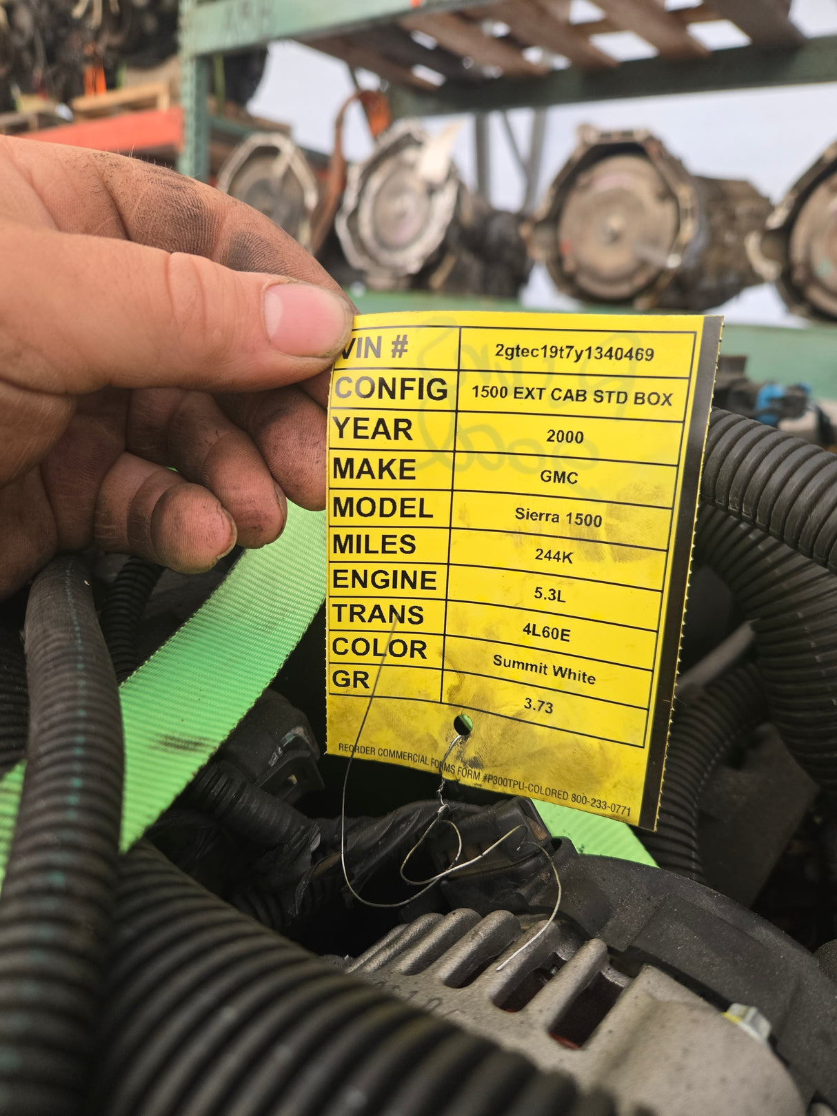 2000 Chevrolet GMC 1500 5.3L Engine LS Vortec Gas Engine Runs Good