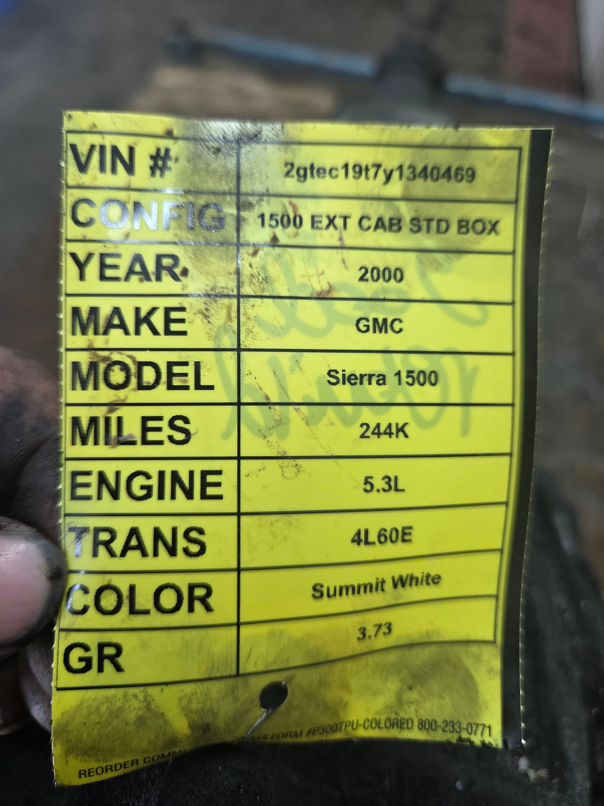 2000 Chevrolet Silverado / GMC Sierra 4L60E 2wd Transmission V8 5.3L 4.8