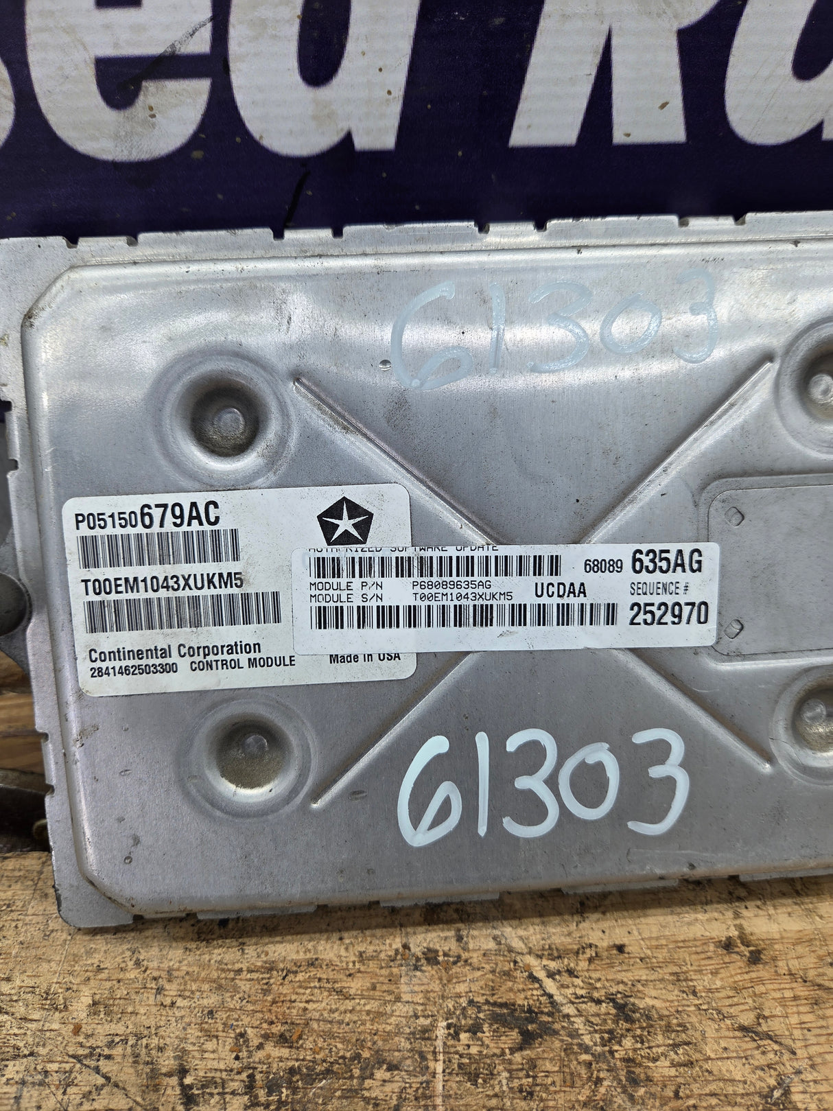 2013 Dodge Ram 1500 5.7L HEMI PCM - P68089625AG