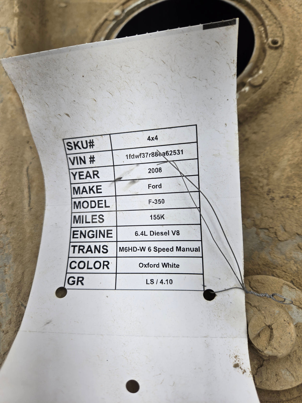 1999-2010 Ford Super Duty F350 F450 F550 Cab & Chassis Fuel Tank Rear mount behind the axle