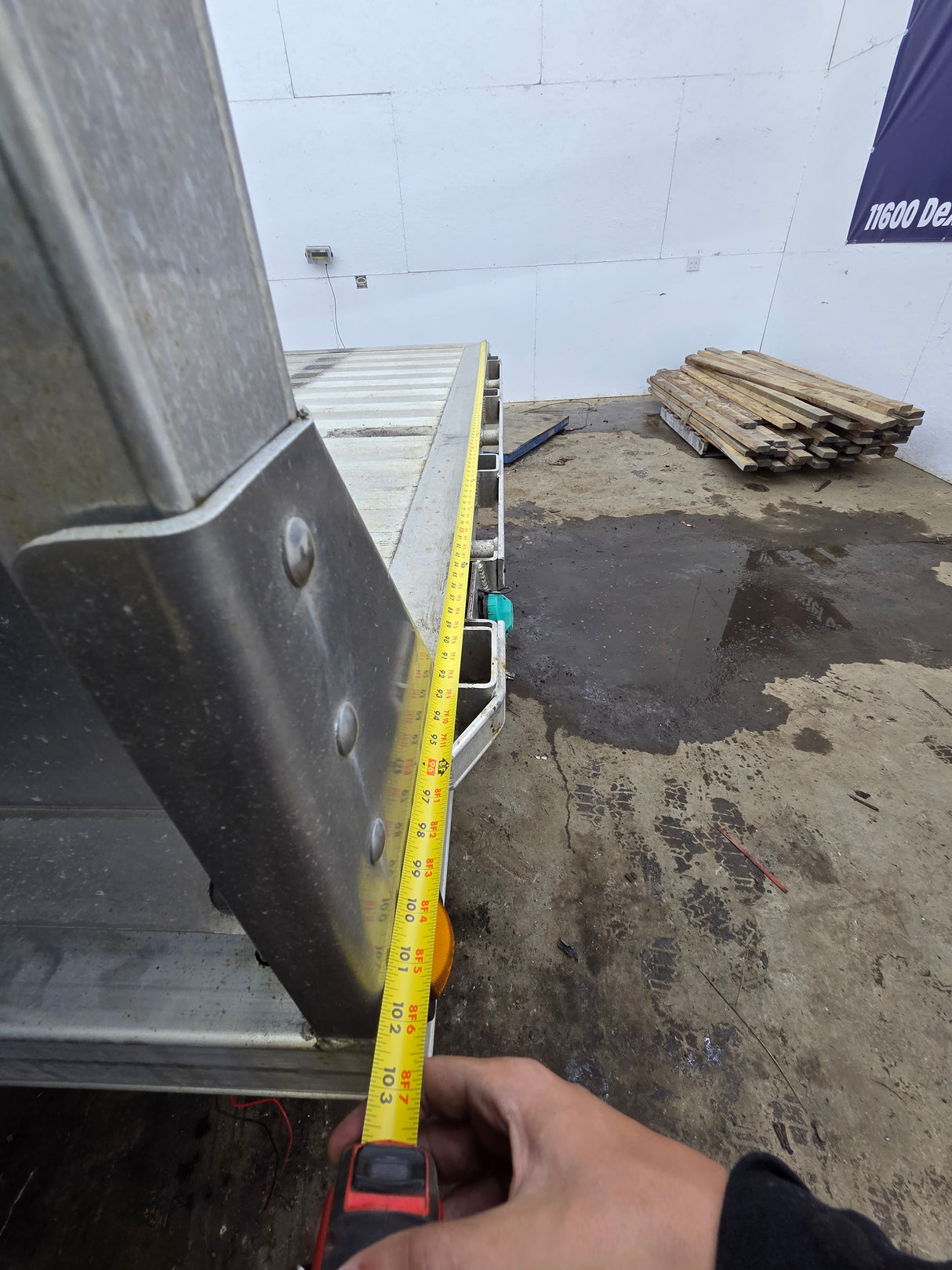 8' Aluminum Flatbed Single Rear Wheel Universal Off A Ford Super Duty