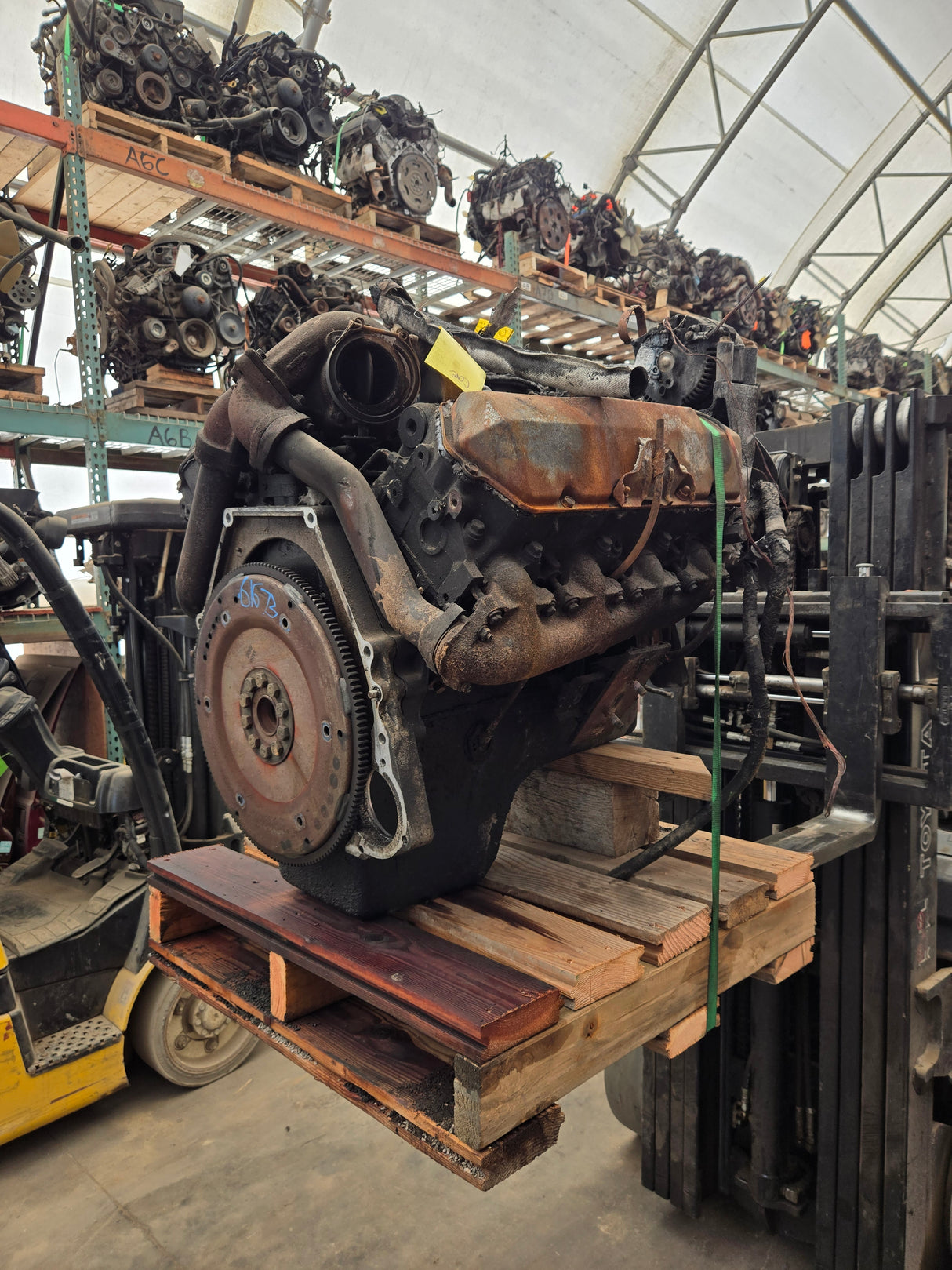 1992-1997 7.3L Power Stroke Diesel Engine Ford BURNED Unknown Running Condition CORE