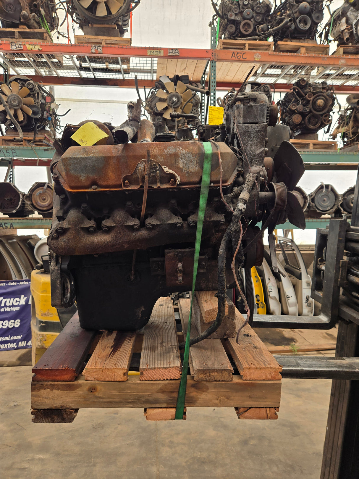 1992-1997 7.3L Power Stroke Diesel Engine Ford BURNED Unknown Running Condition CORE
