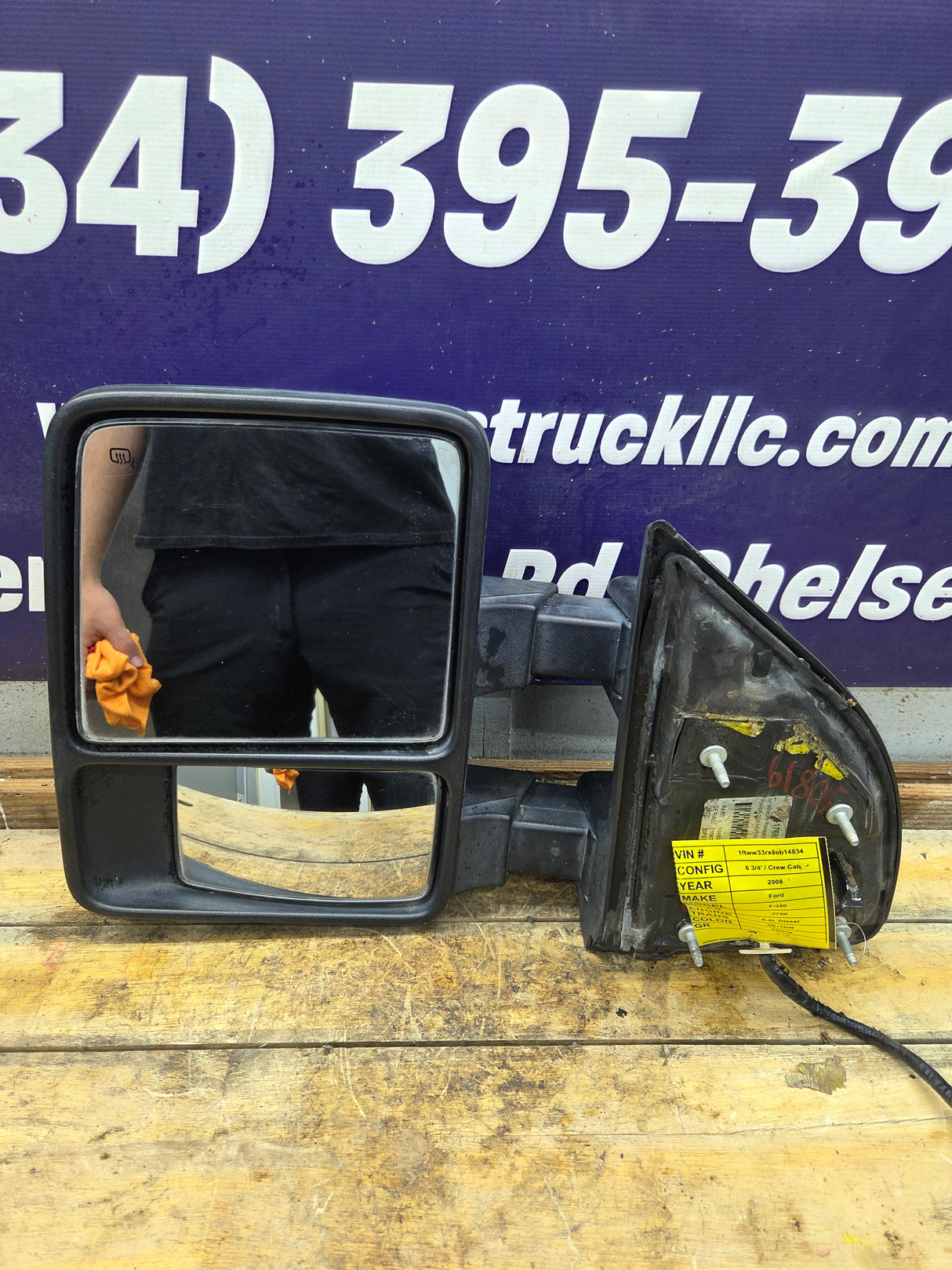2008-2016 Ford Super Duty F250 F350 F450 F550 LH Driver Side Power Fold & Telescope Heated Towing Mirror OEM