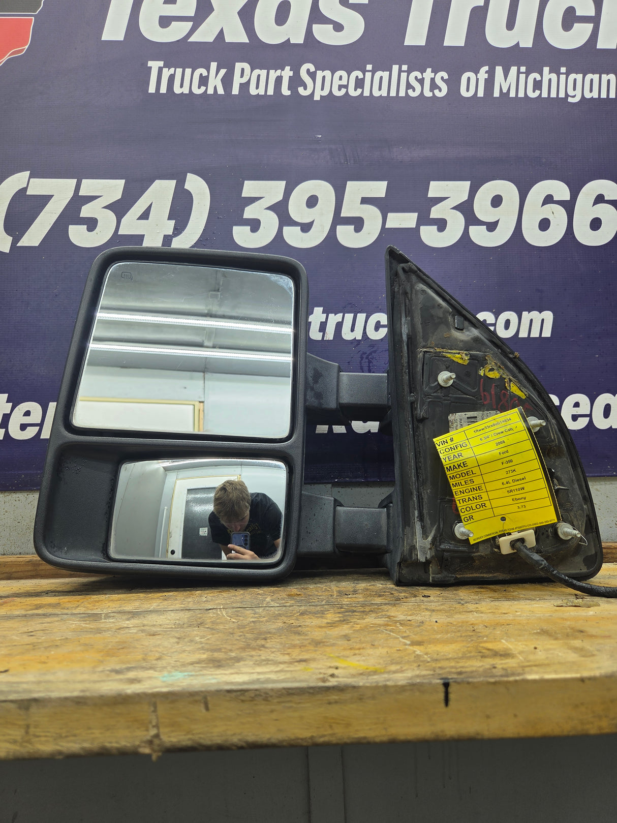 2008-2016 Ford Super Duty F250 F350 F450 F550 LH Driver Side Power Fold & Telescope Heated Towing Mirror OEM