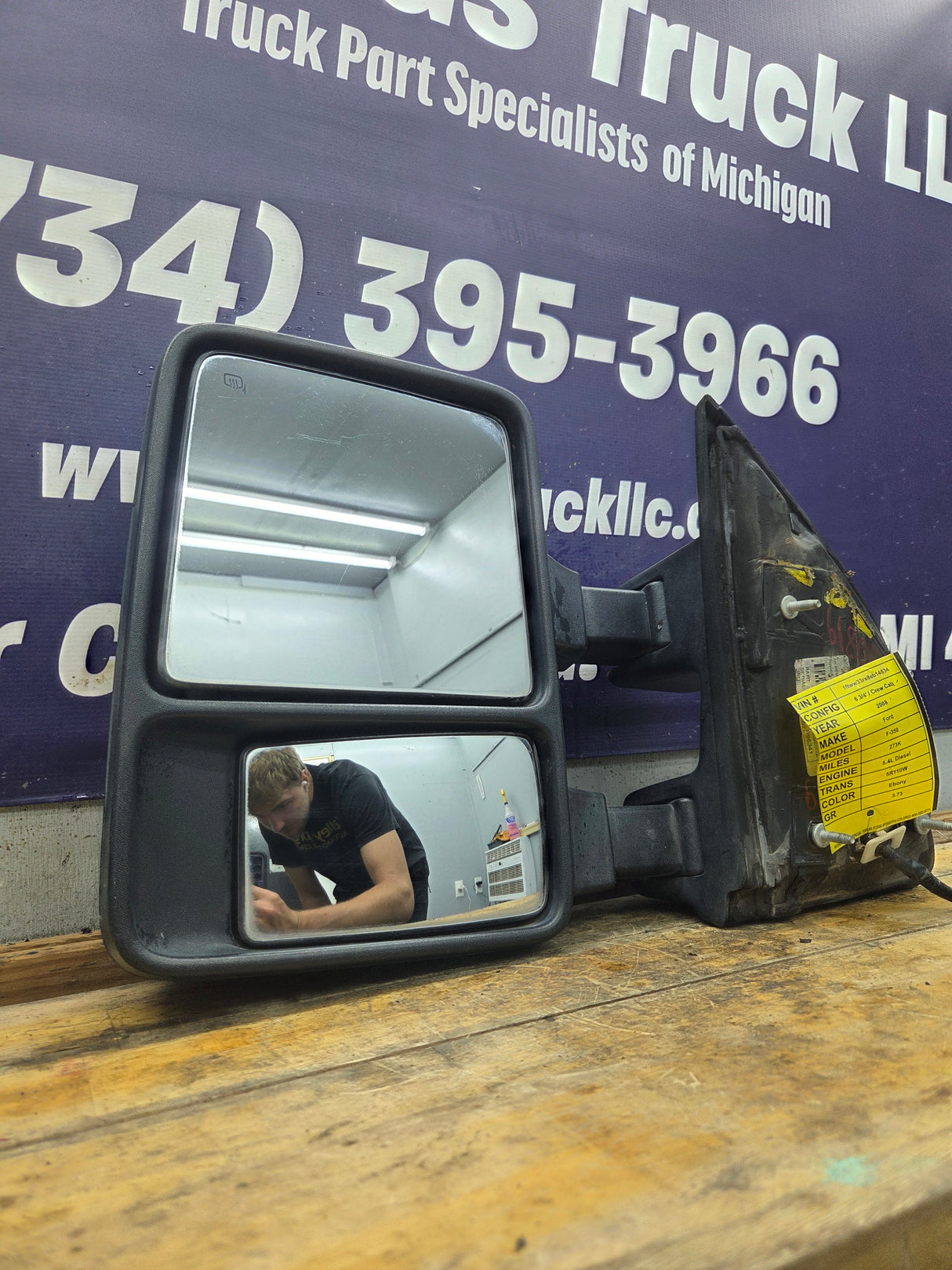 2008-2016 Ford Super Duty F250 F350 F450 F550 LH Driver Side Power Fold & Telescope Heated Towing Mirror OEM