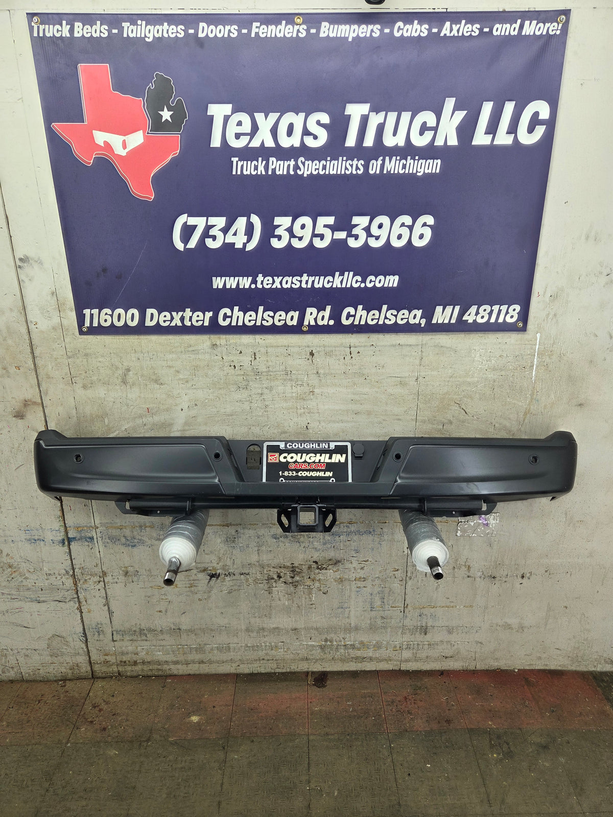 2021-2023 Ford F150 Rear Bumper With Parking Aid Sensors - Black