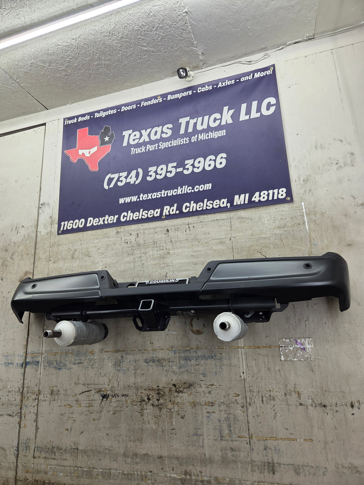 2021-2023 Ford F150 Rear Bumper With Parking Aid Sensors - Black