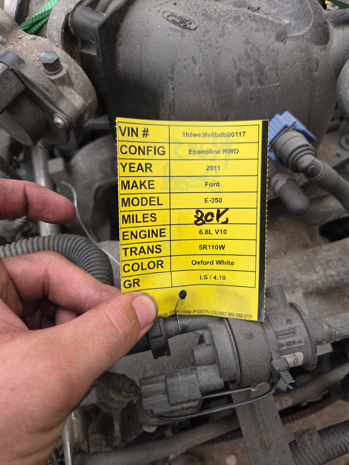 2009-2012 Ford Econoline V10 Engine 6.8L 80k Miles Ran Great E250 E350 E450