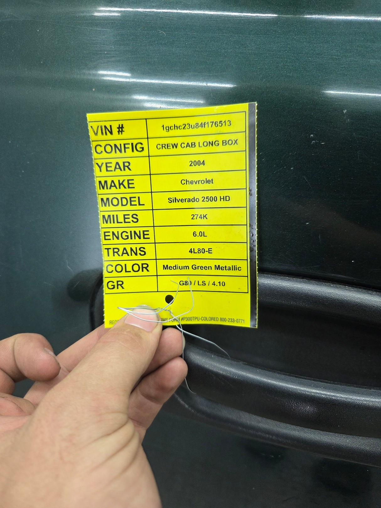 1999-2006 Chevrolet Silverado / GMC Sierra 1500 2500 3500 HD Rear Passenger side Crew Cab rear door RH