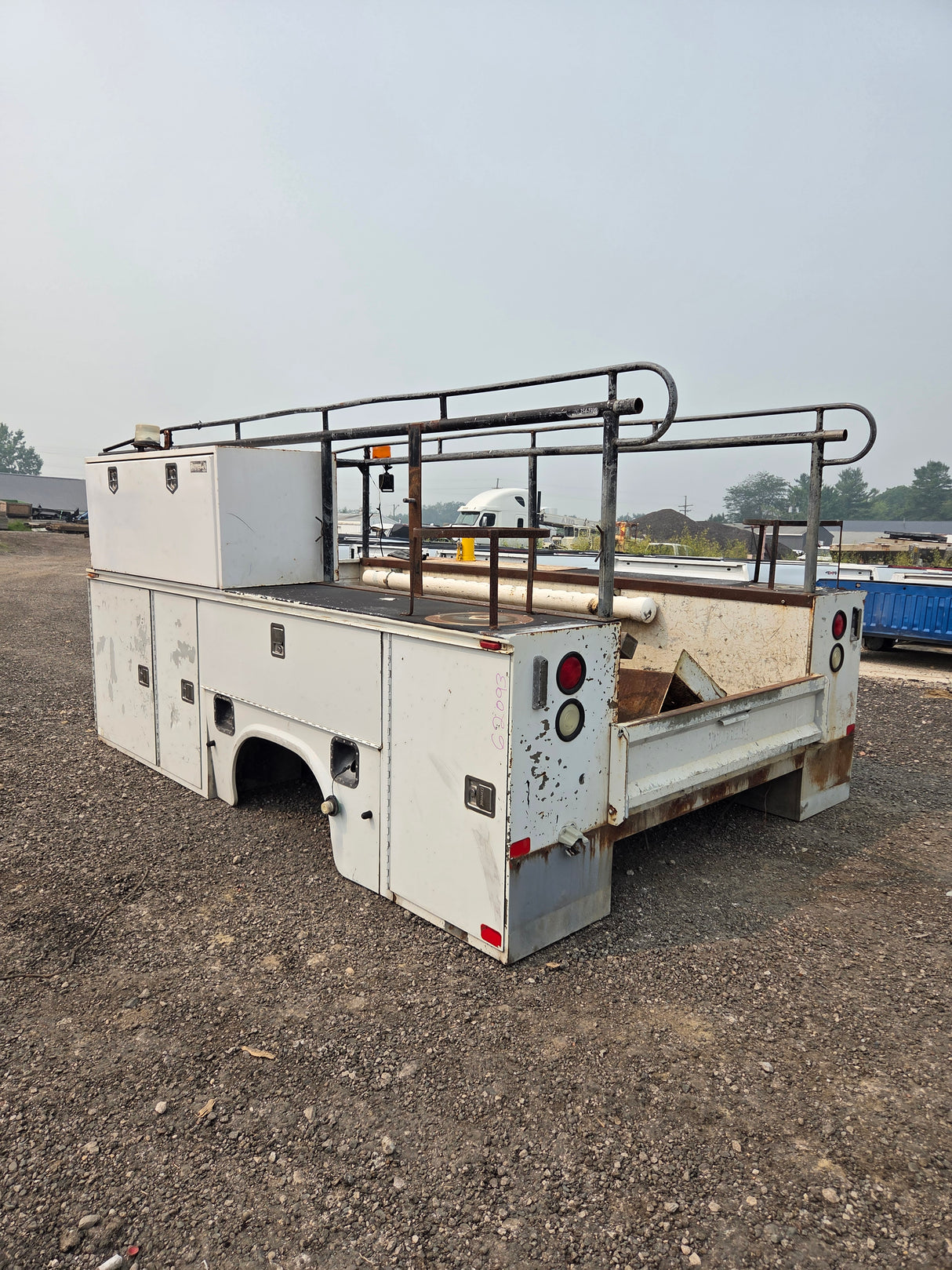 11' Steel Utility Service Body Utility Bed Universal For Dual Rear Wheel Truck