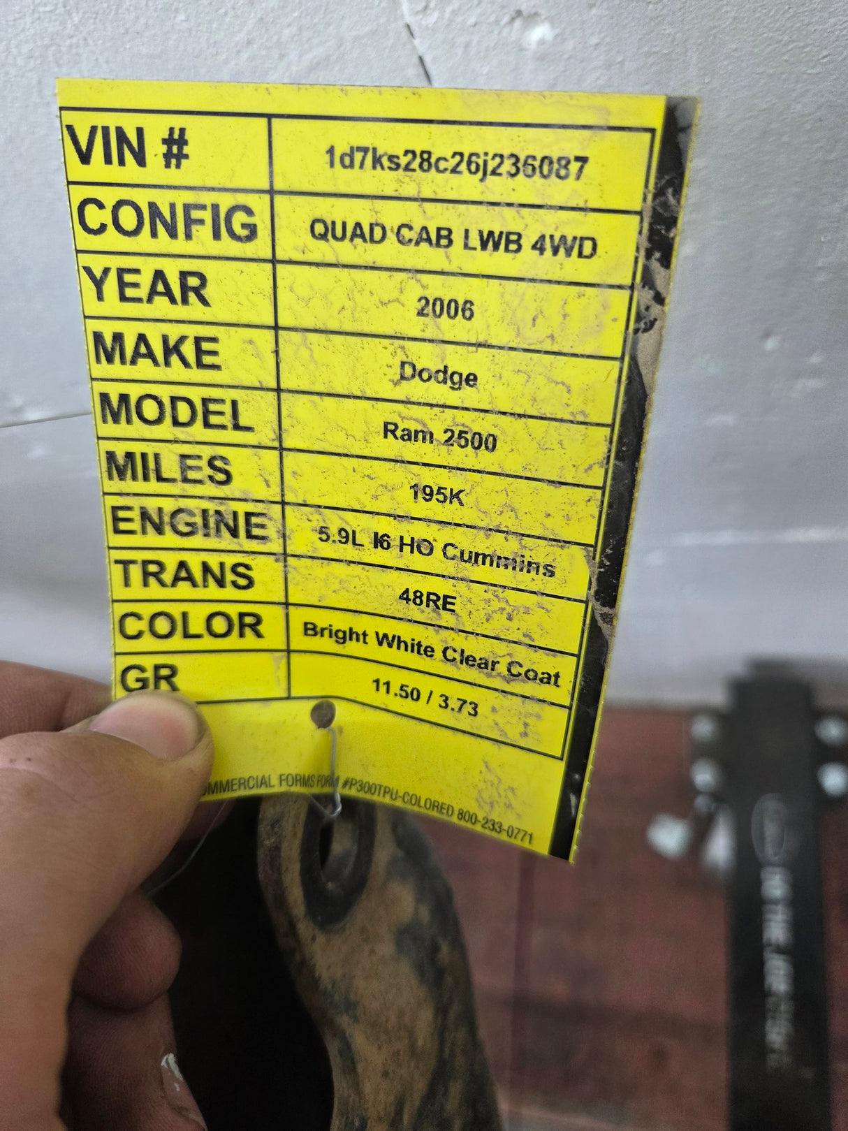2004-2008 Dodge Ram 2500 3500 8 Lug Rear 11.5" Axle 3.73 Gear Ratio 3rd Gen