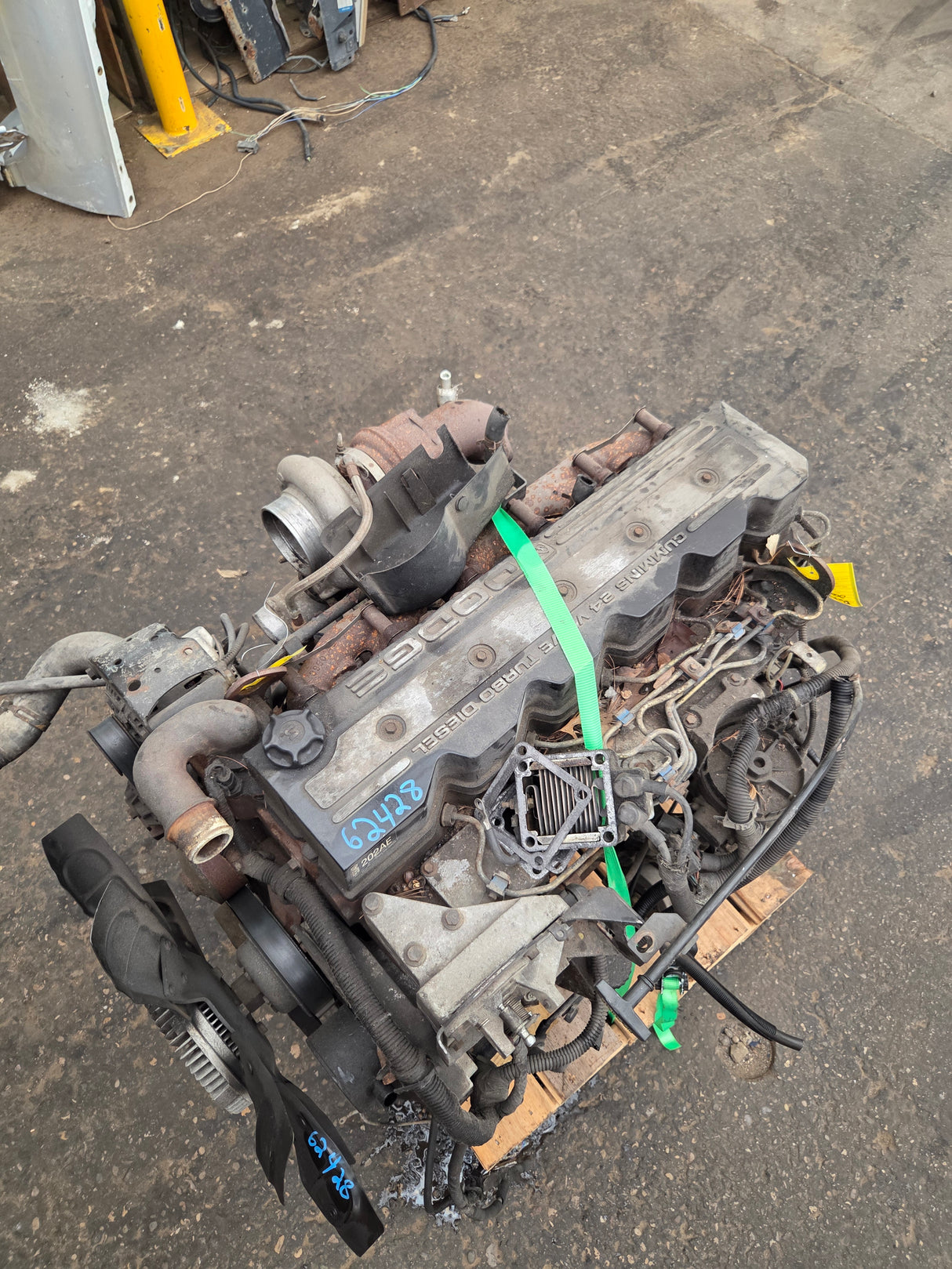 2002 Dodge Ram 2500 5.9L 24v Cummins Turbo Diesel Complete Engine Ran Great