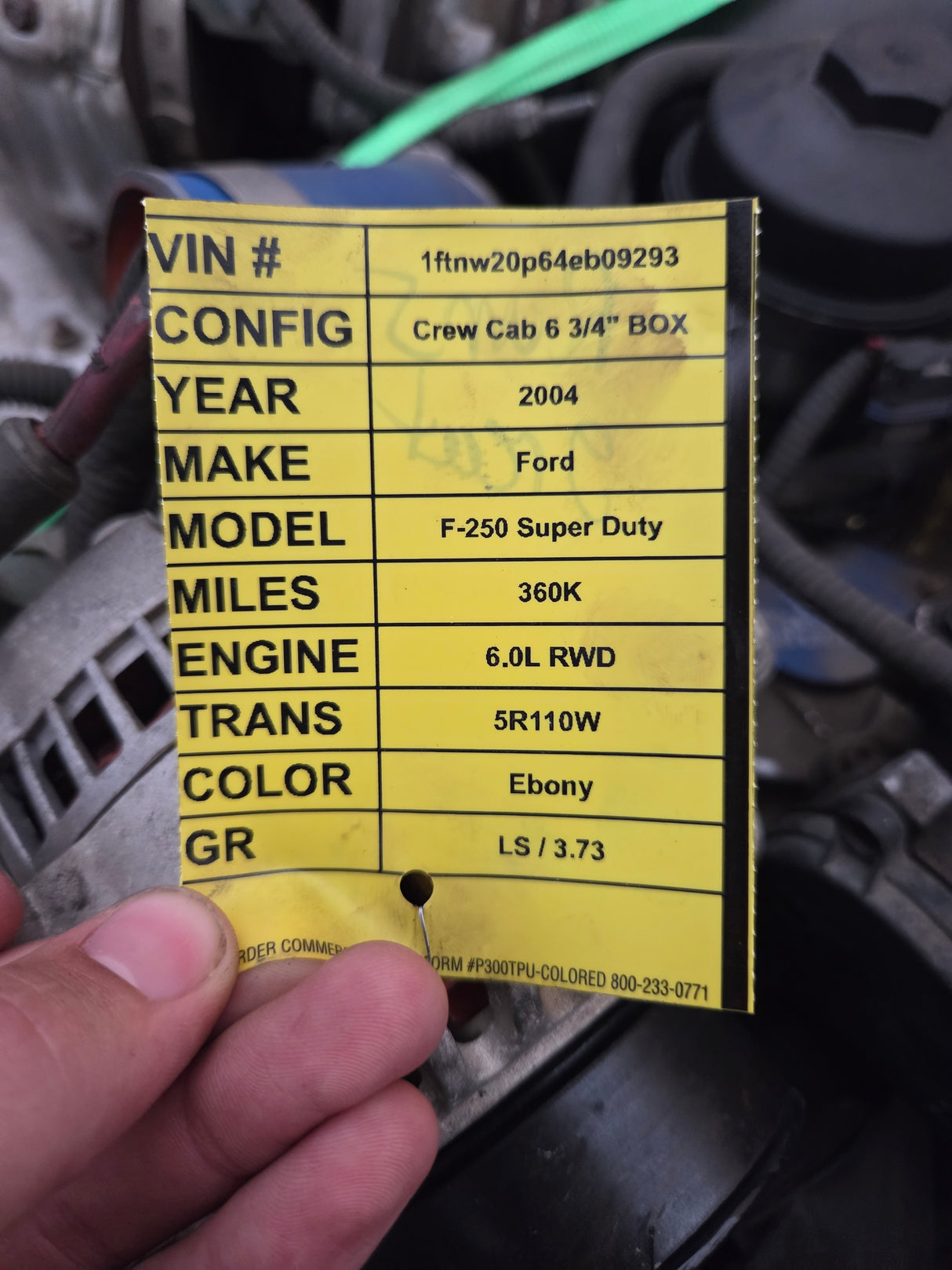 Late 2004 Ford 6.0L Power Stroke Diesel Engine Runs Great