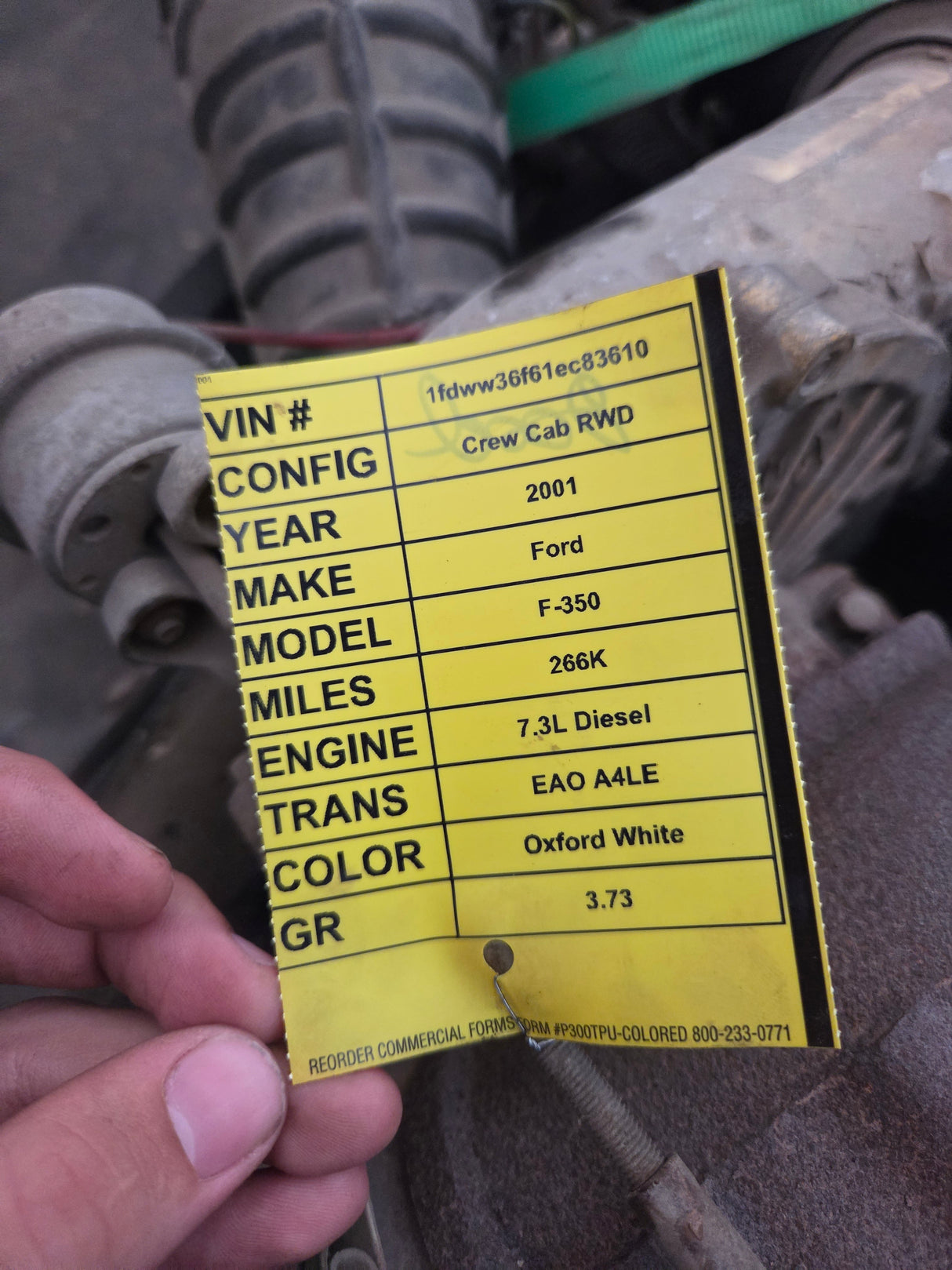 1999-2003 7.3L Power Stroke Diesel Engine Ford Super Duty F250 F350 F450 F550 International Navistar 266k Miles