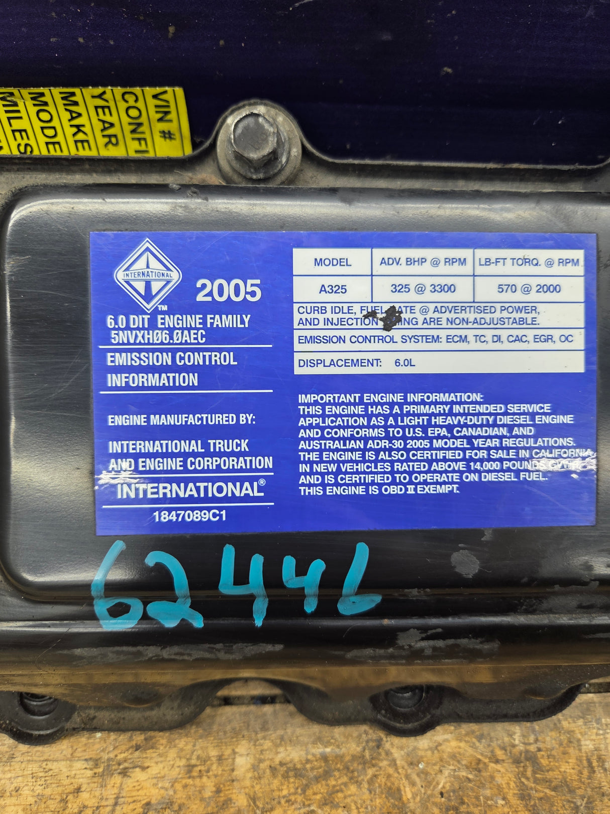 2004.5-2007 Ford 6.0 Power Stroke Passenger Side Valve Cover Super Duty Excursion
