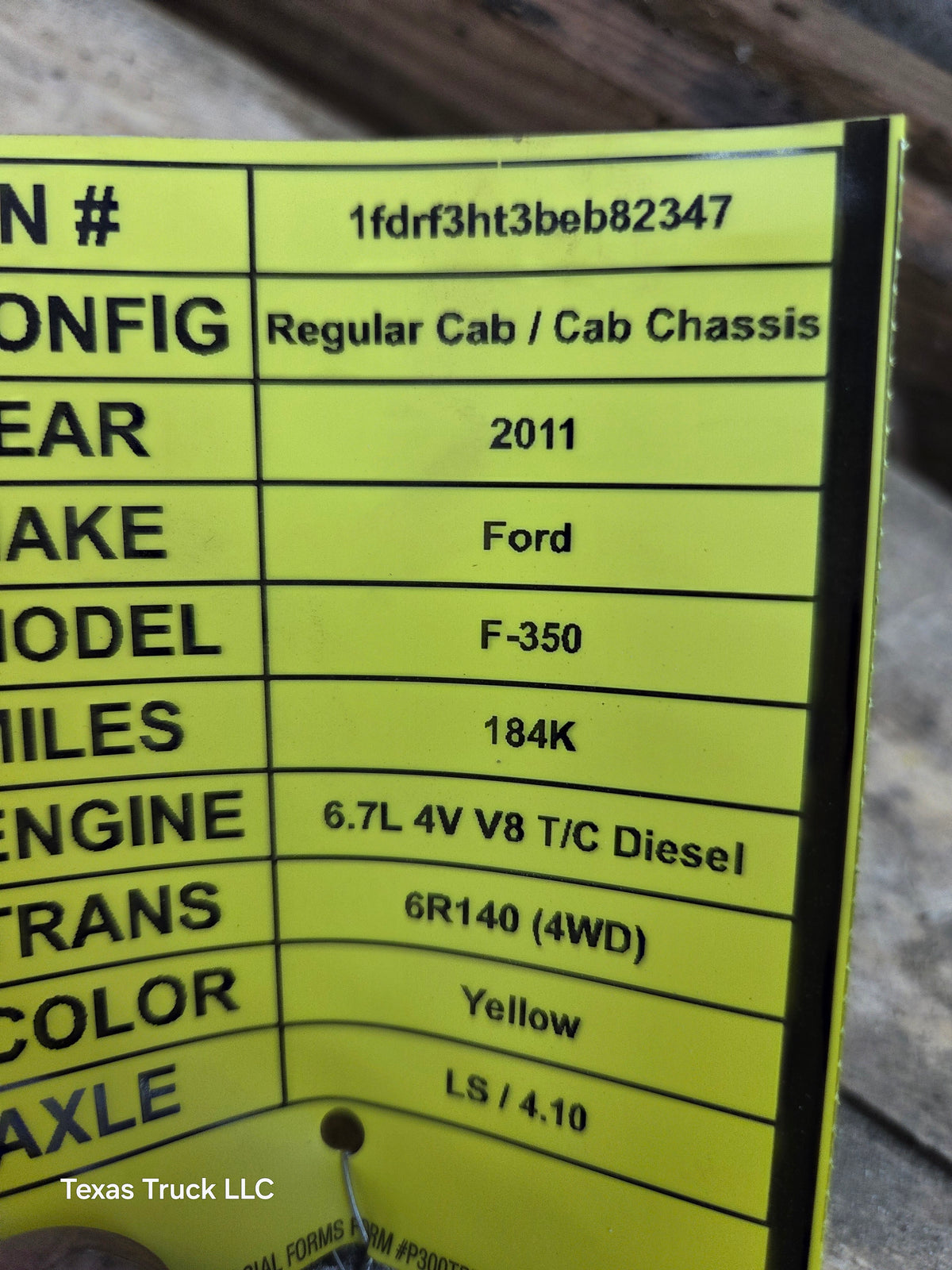 2011 Ford F250 F350 6.2L TCM - LDBC / BC3A-122B565-LD