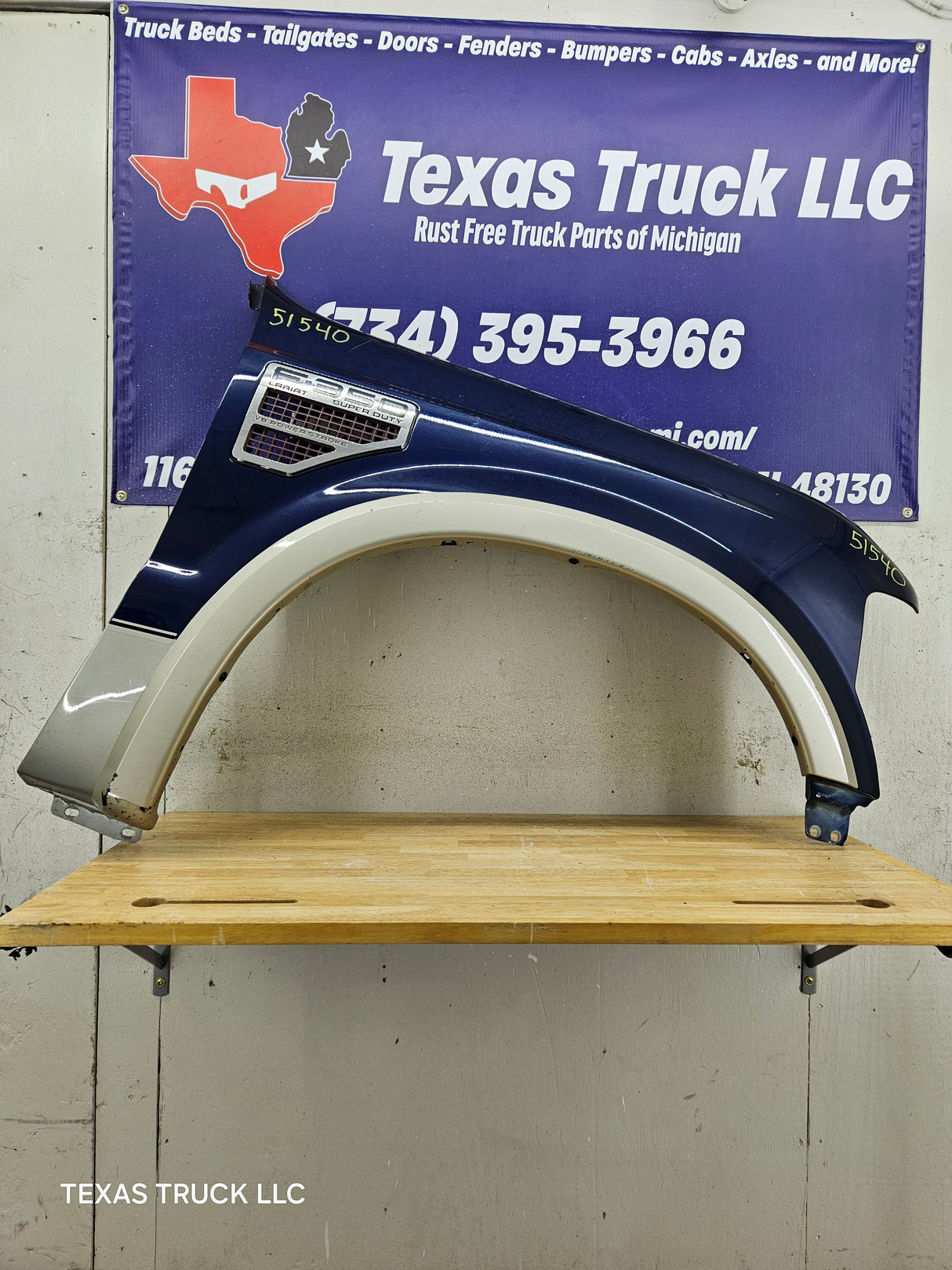 2008-2010 Ford Super Duty F250 F350 RH Passenger Fender