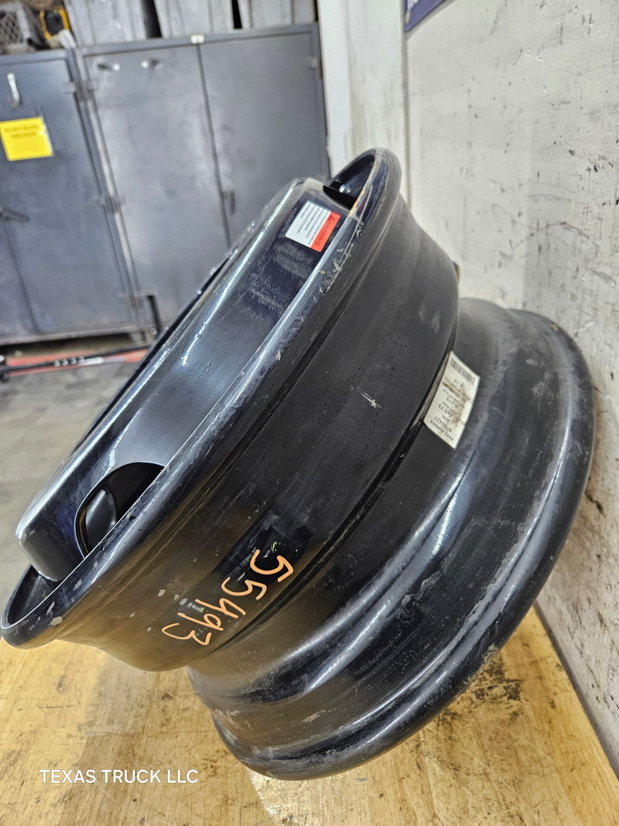 Trailer Wheel, 17.5"x6.75", 8 on 275MM Bolt Pattern, Steel Black OEM Dual, 221 MM Center Bore, 22 MM, 6200 Lbs Capacity