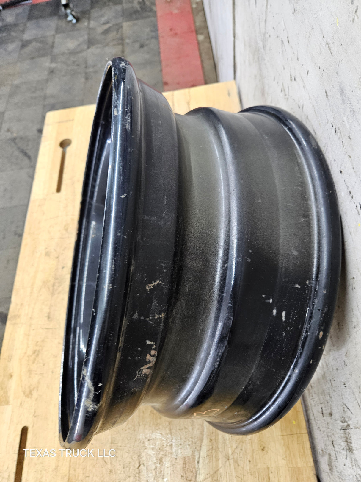 Trailer Wheel, 17.5"x6.75", 8 on 275MM Bolt Pattern, Steel Black OEM Dual, 221 MM Center Bore, 22 MM, 6200 Lbs Capacity