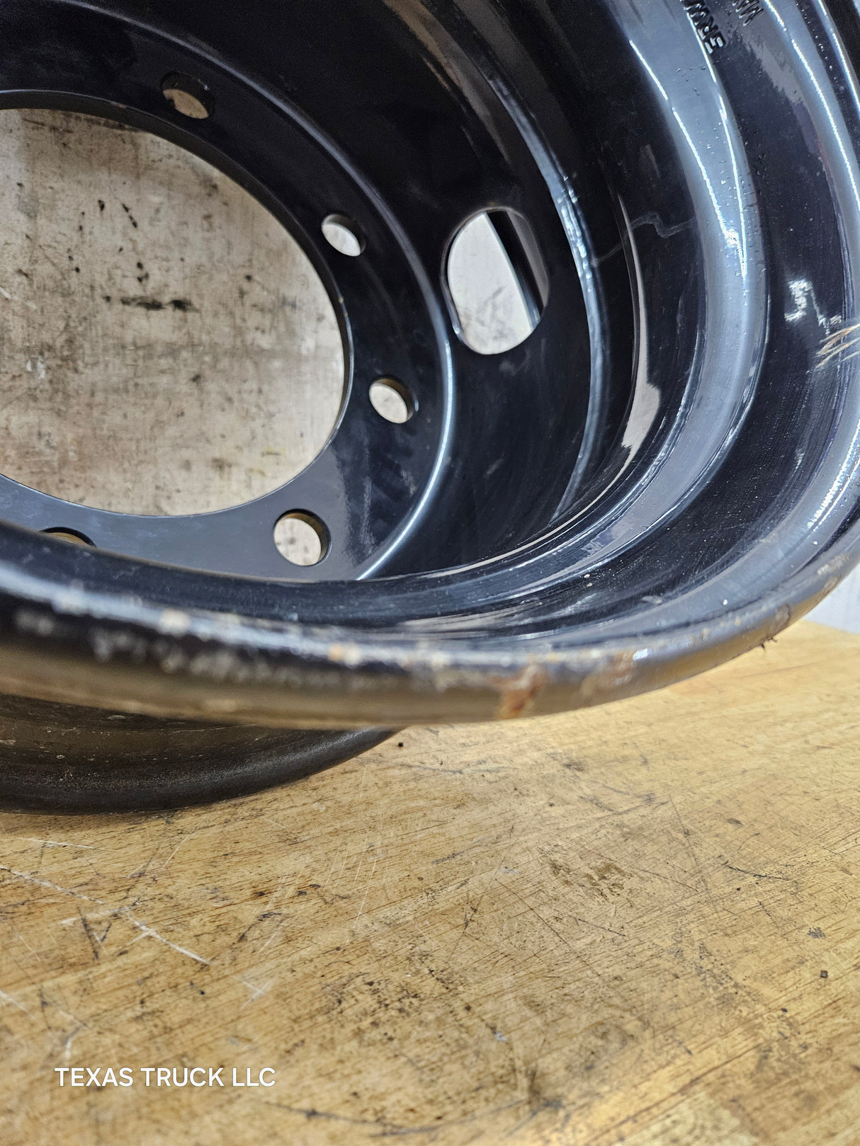 Trailer Wheel, 17.5"x6.75", 8 on 275MM Bolt Pattern, Steel Black OEM Dual, 221 MM Center Bore, 22 MM, 6200 Lbs Capacity