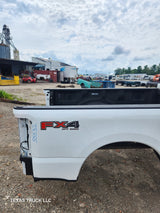 2023-2025 Ford Super Duty 8' Long Truck Bed F250 F350 Oxford White Bed Liner Factory Gooseneck Holes