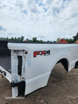 2023-2025 Ford Super Duty 8' Long Truck Bed F250 F350 Oxford White Bed Liner Factory Gooseneck Holes
