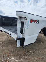 2023-2025 Ford Super Duty 8' Long Truck Bed F250 F350 Oxford White Bed Liner Factory Gooseneck Holes