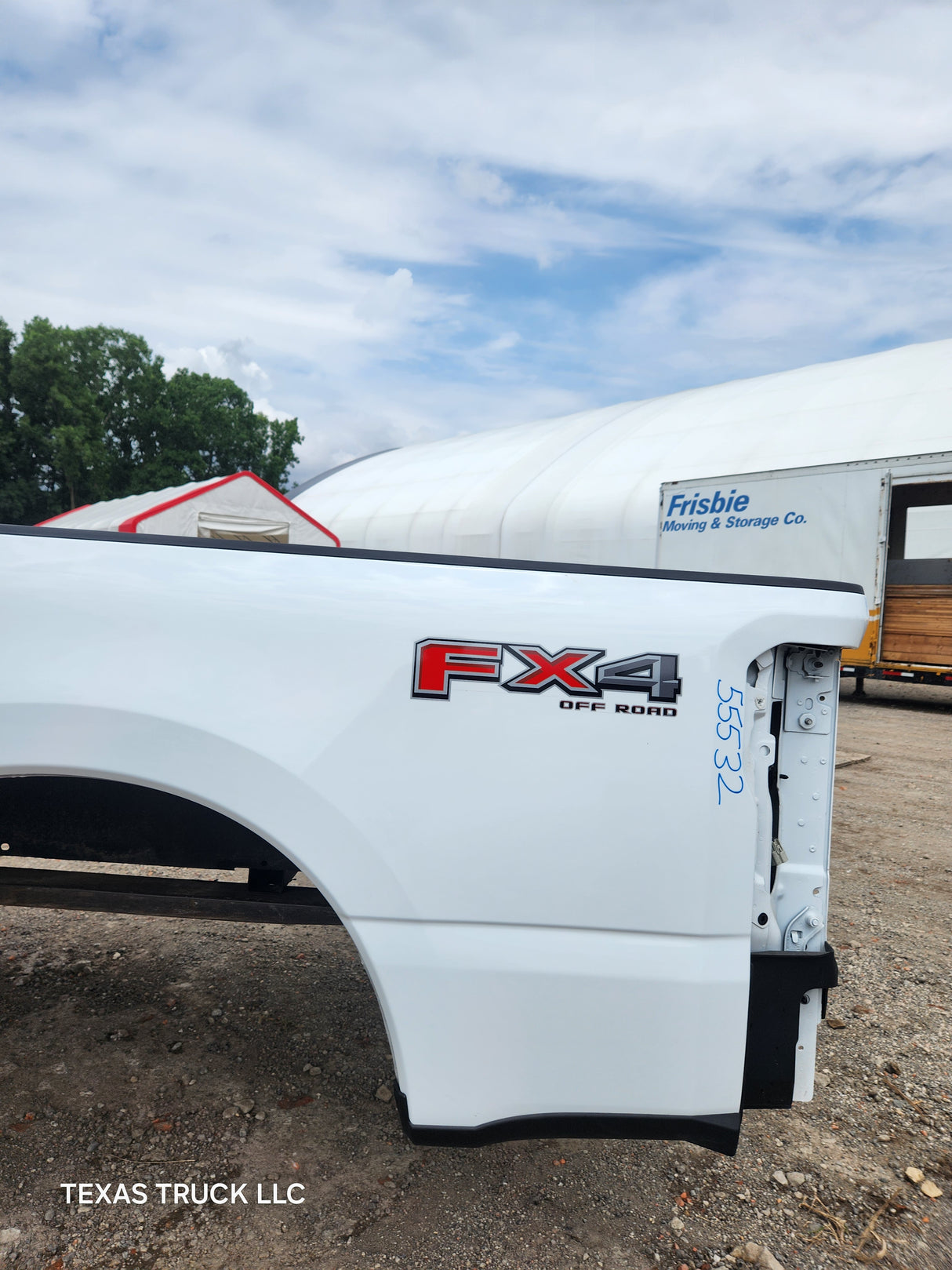 2023-2025 Ford Super Duty 8' Long Truck Bed F250 F350 Oxford White Bed Liner Factory Gooseneck Holes