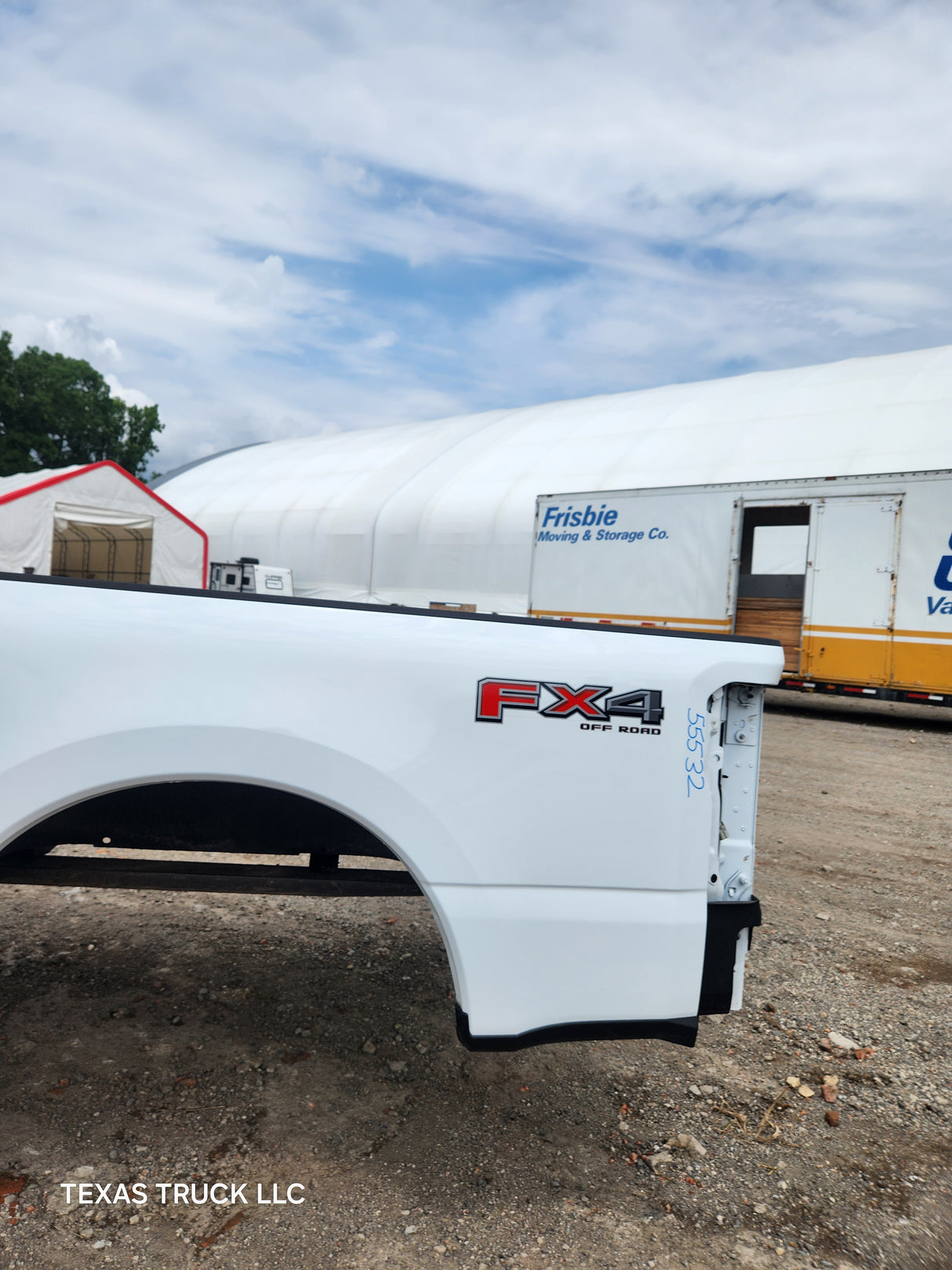2023-2025 Ford Super Duty 8' Long Truck Bed F250 F350 Oxford White Bed Liner Factory Gooseneck Holes