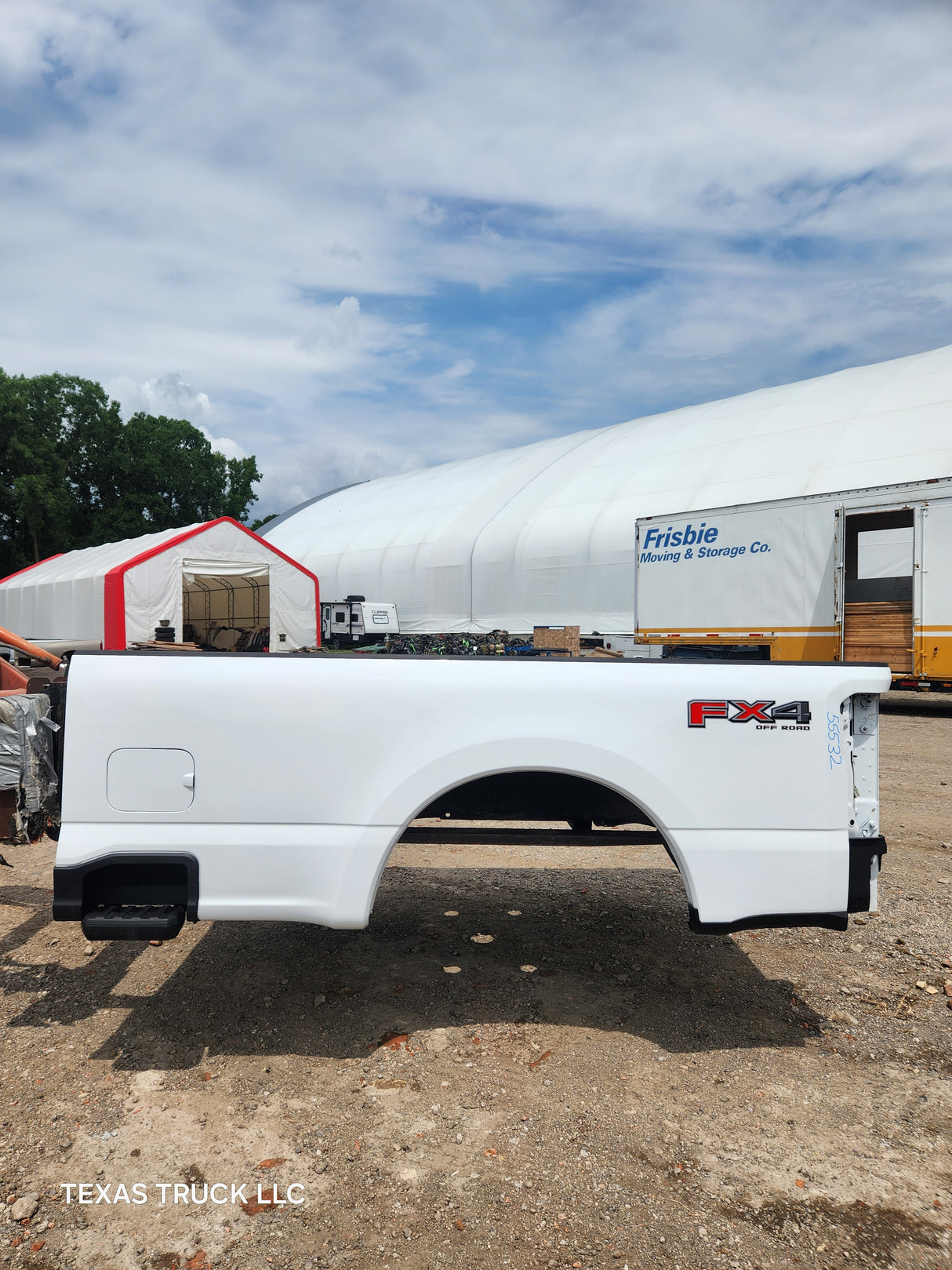 2023-2025 Ford Super Duty 8' Long Truck Bed F250 F350 Oxford White Bed Liner Factory Gooseneck Holes