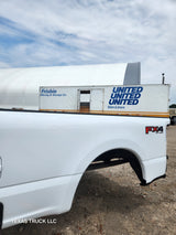 2023-2025 Ford Super Duty 8' Long Truck Bed F250 F350 Oxford White Bed Liner Factory Gooseneck Holes
