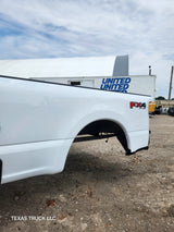 2023-2025 Ford Super Duty 8' Long Truck Bed F250 F350 Oxford White Bed Liner Factory Gooseneck Holes